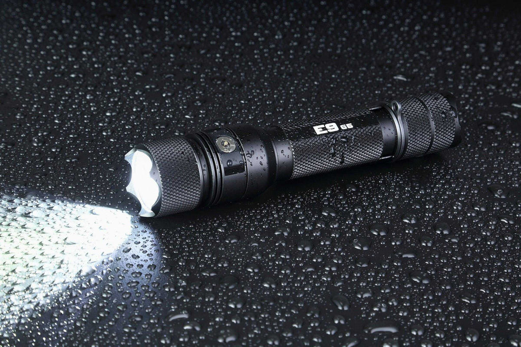 E9 GEN5 Long Throw- 3,000 Lumen  388 Meter  Tactical EDC Flashlight Powertac