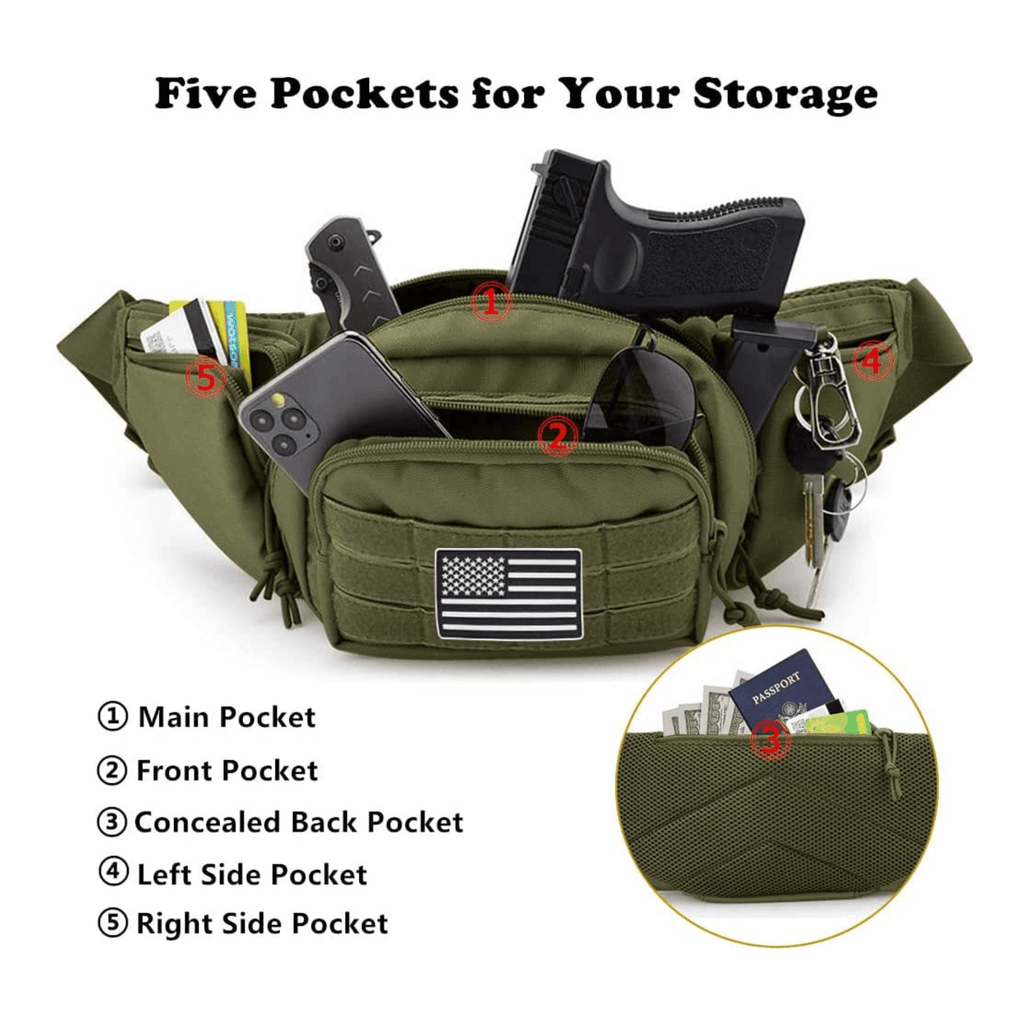Tactical Waist Bag MOLLE EDC Pouch