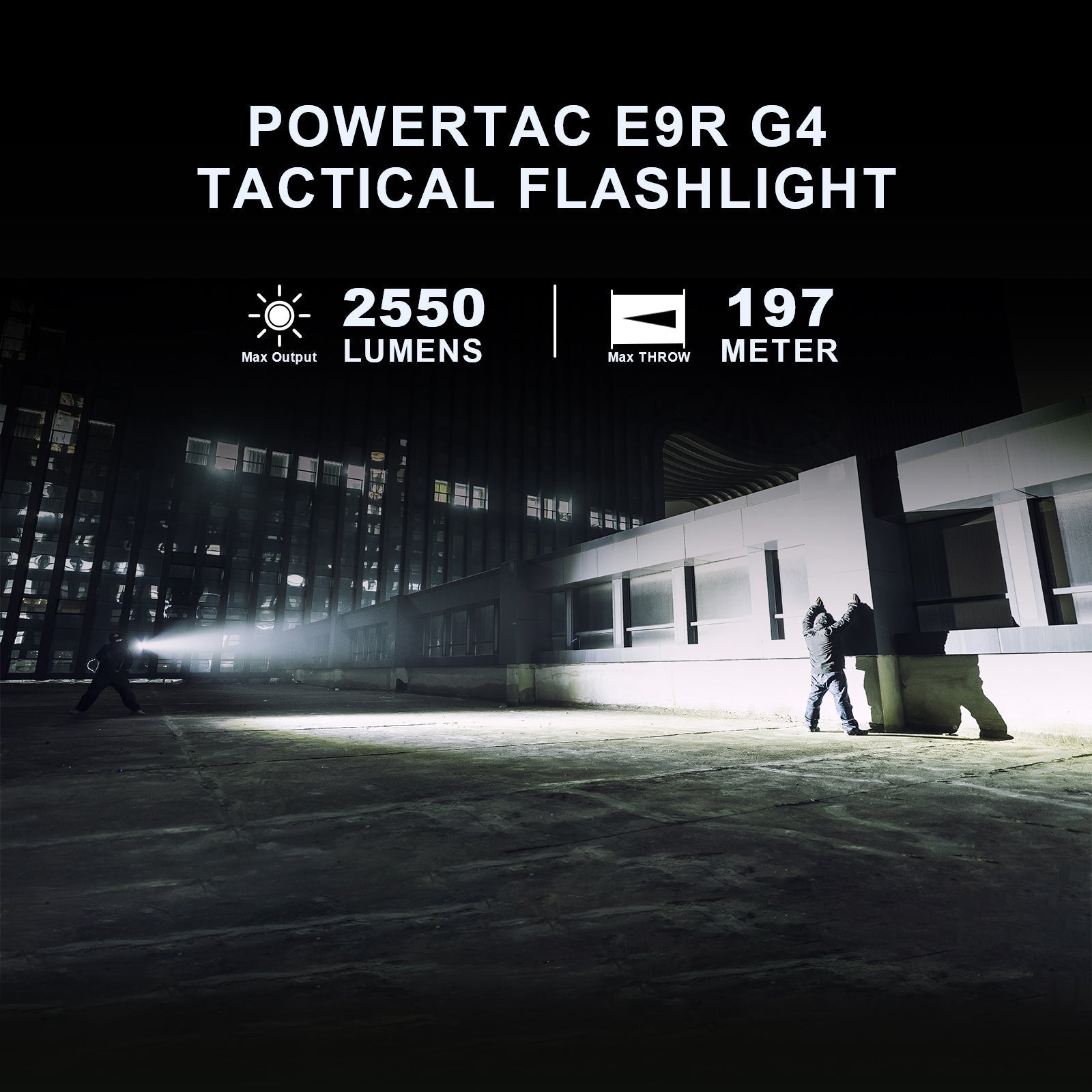 E9R GEN4 - 2,550 Lumen Tactical EDC Flashlight Powertac