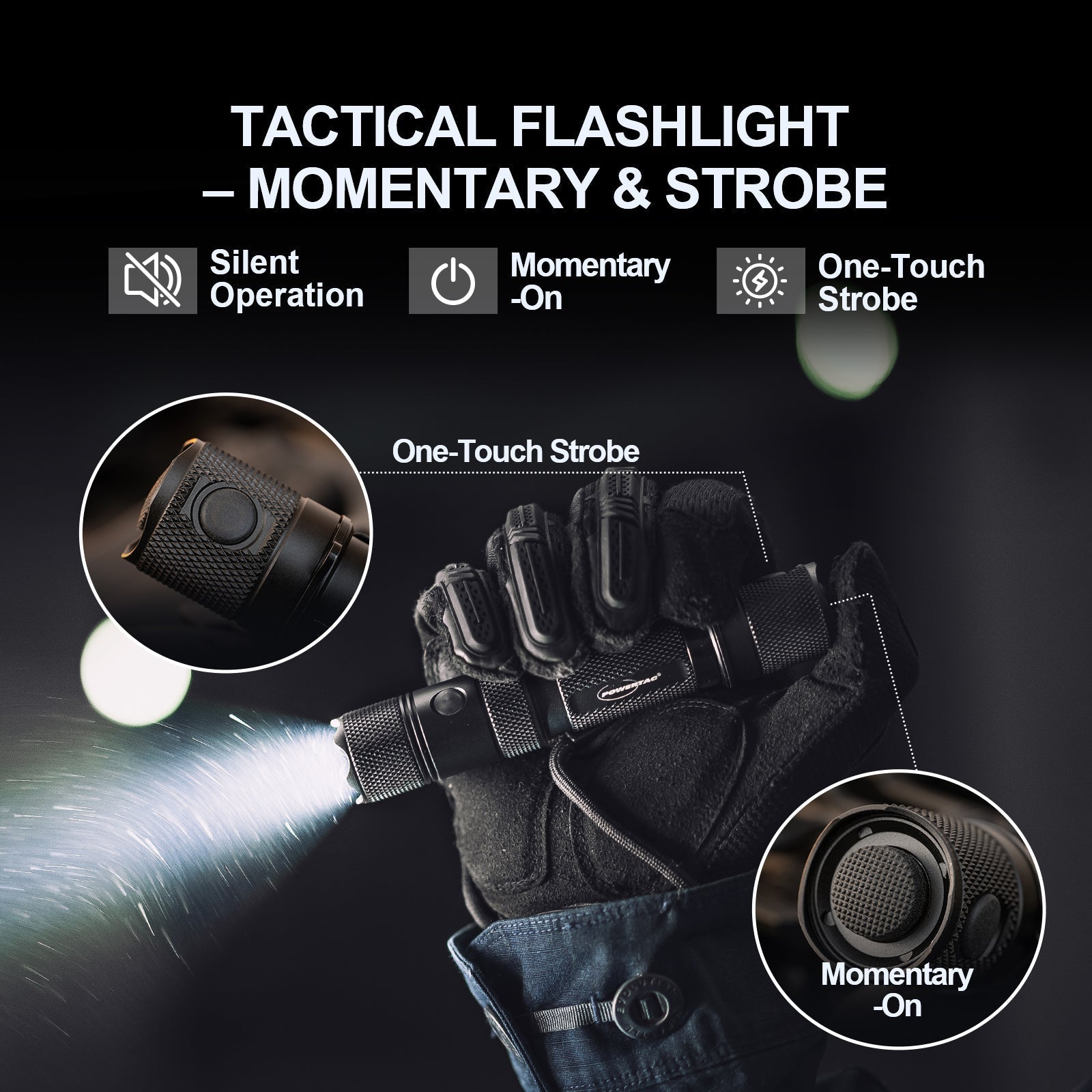 E9R GEN4 - 2,550 Lumen Tactical EDC Flashlight Powertac