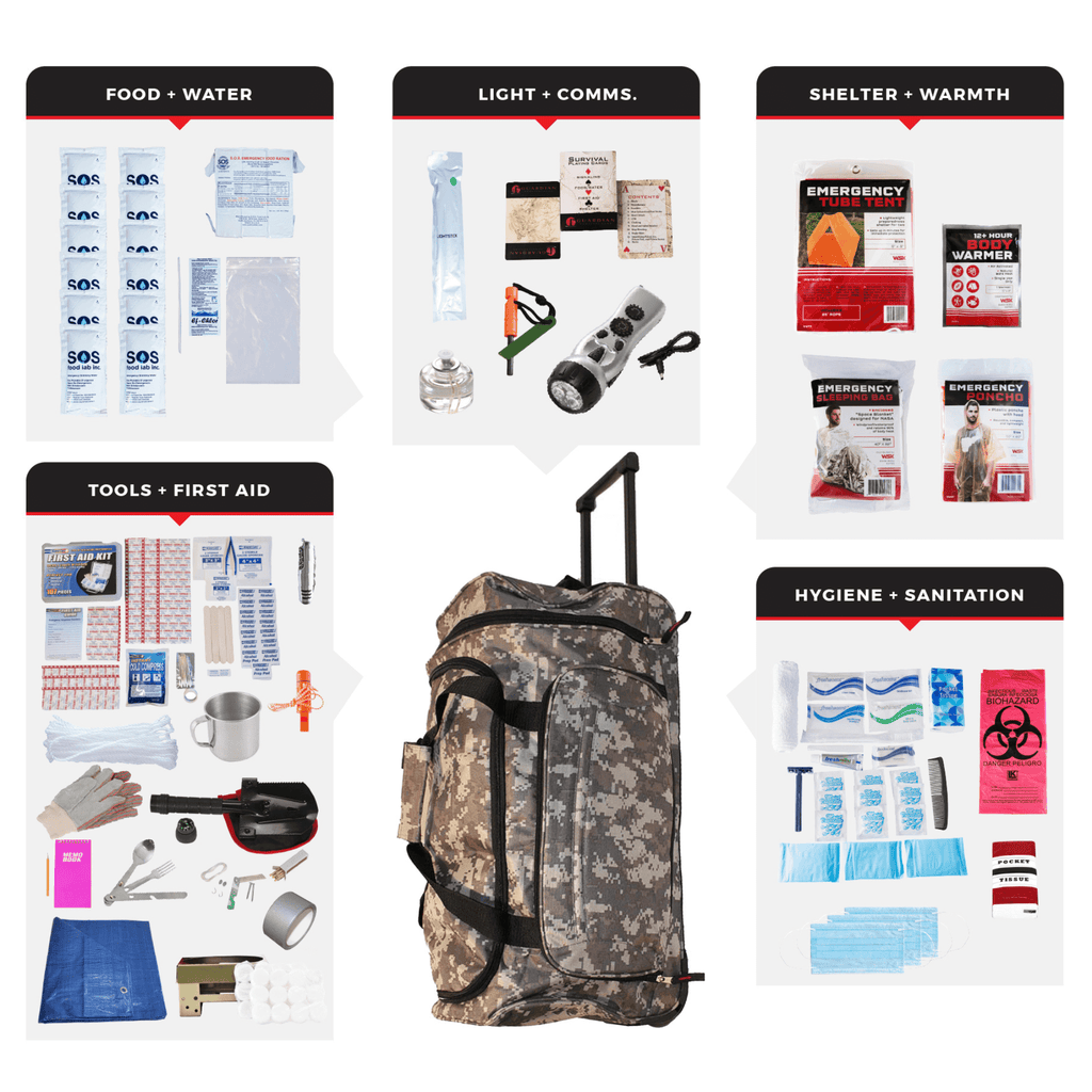 WSK Elite 72-Hour Emergency Evacuation Survival Rolling Bag Jupiter Gear