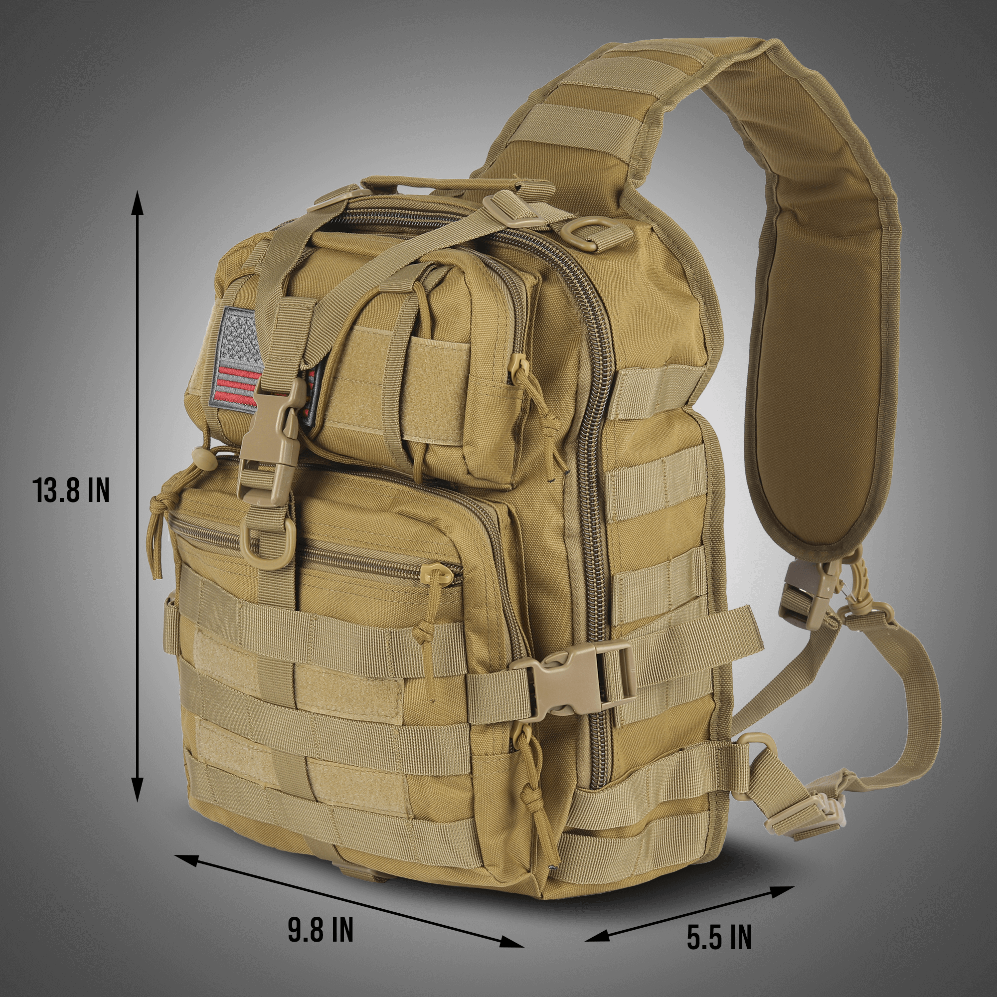 XGear Tactical 14L Range Sling Bag Backpack with Adjustable Strap Jupiter Gear
