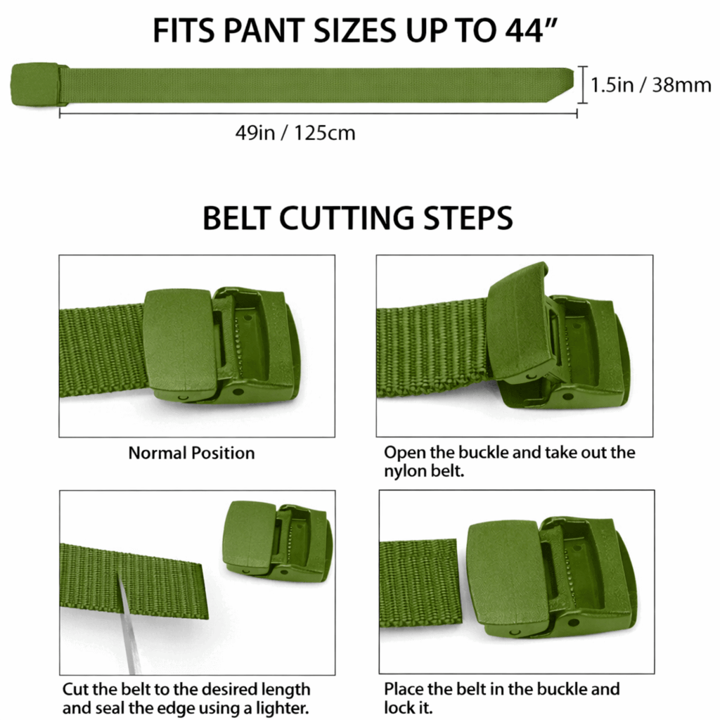 XGear Tactical Adjustable Nylon Belt with Plastic Buckle Jupiter Gear