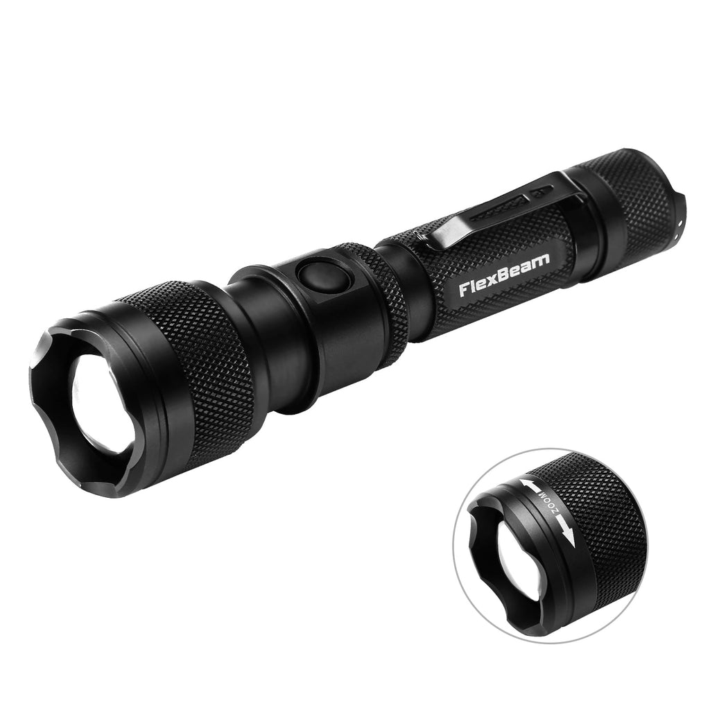 FlexBeam 1200LM Zoom Hunting Flashlight 700M Range