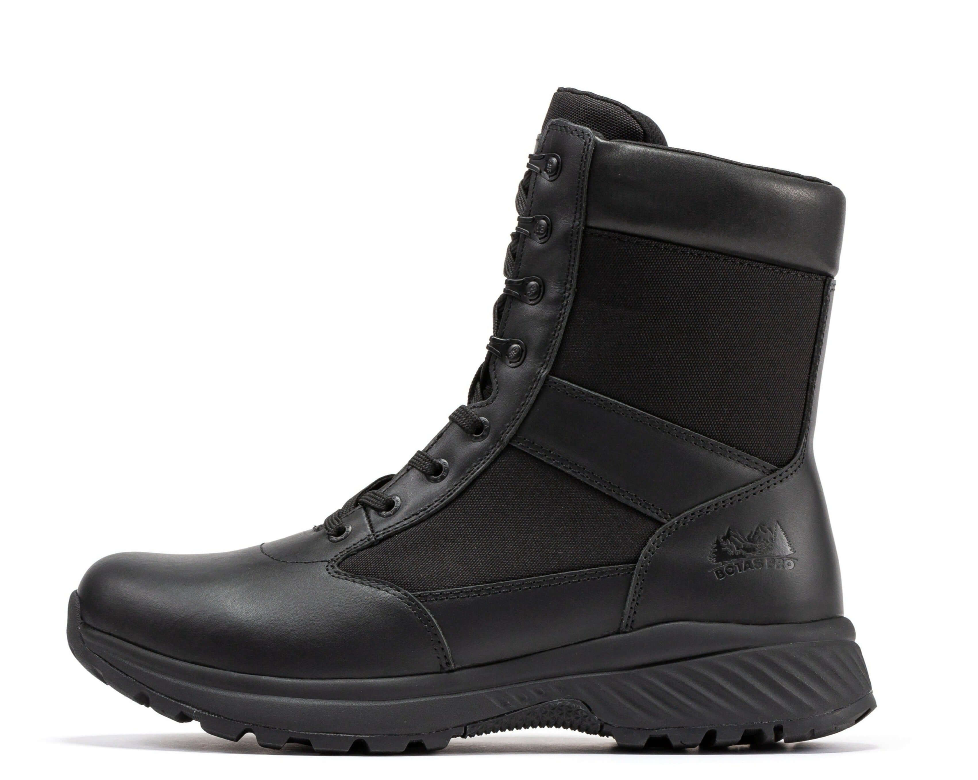 Botas Pro Black Men's 8 inch Side Zipper Military Tactical Boots BP703 Rock Rooster Footwear Inc