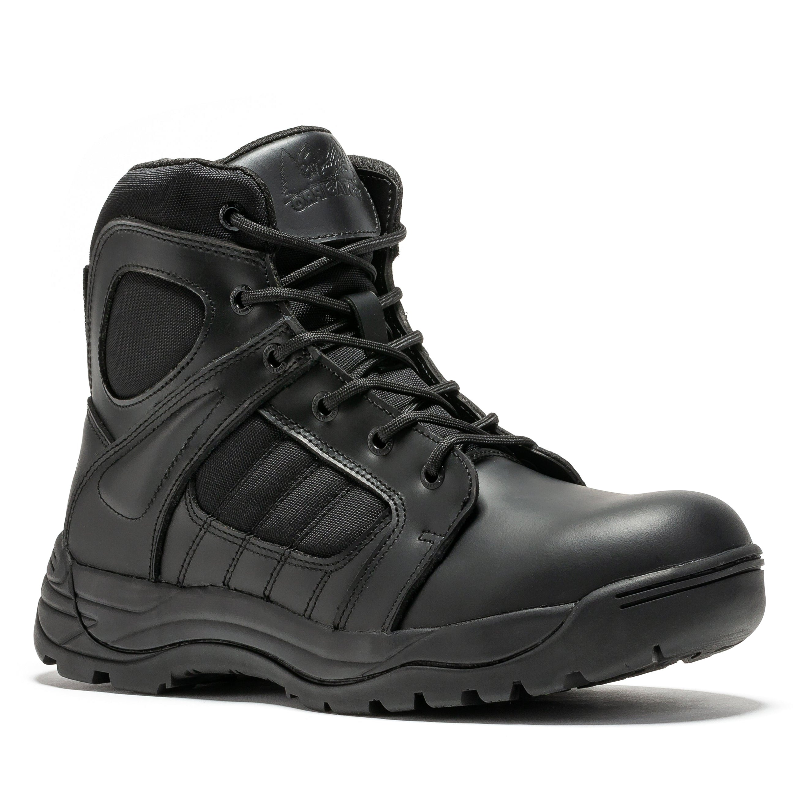 Botas Pro Black Men s 6 inch Side Zipper Rubber Sole Tactical Boots BMP111BK