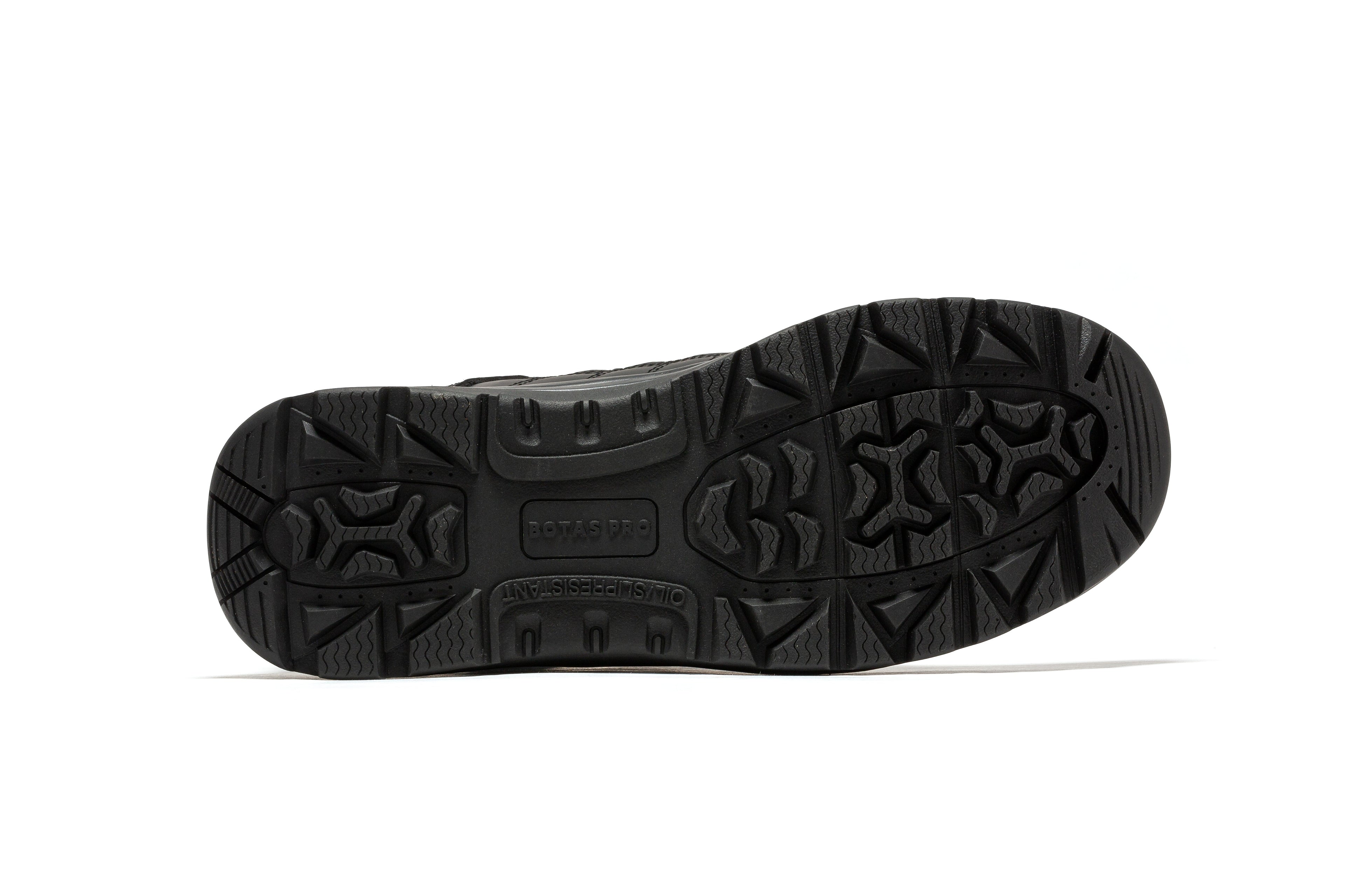 Botas Pro Black Men's 6 inch Side Zipper Rubber Sole Tactical Boots BMP111BK Rock Rooster Footwear Inc