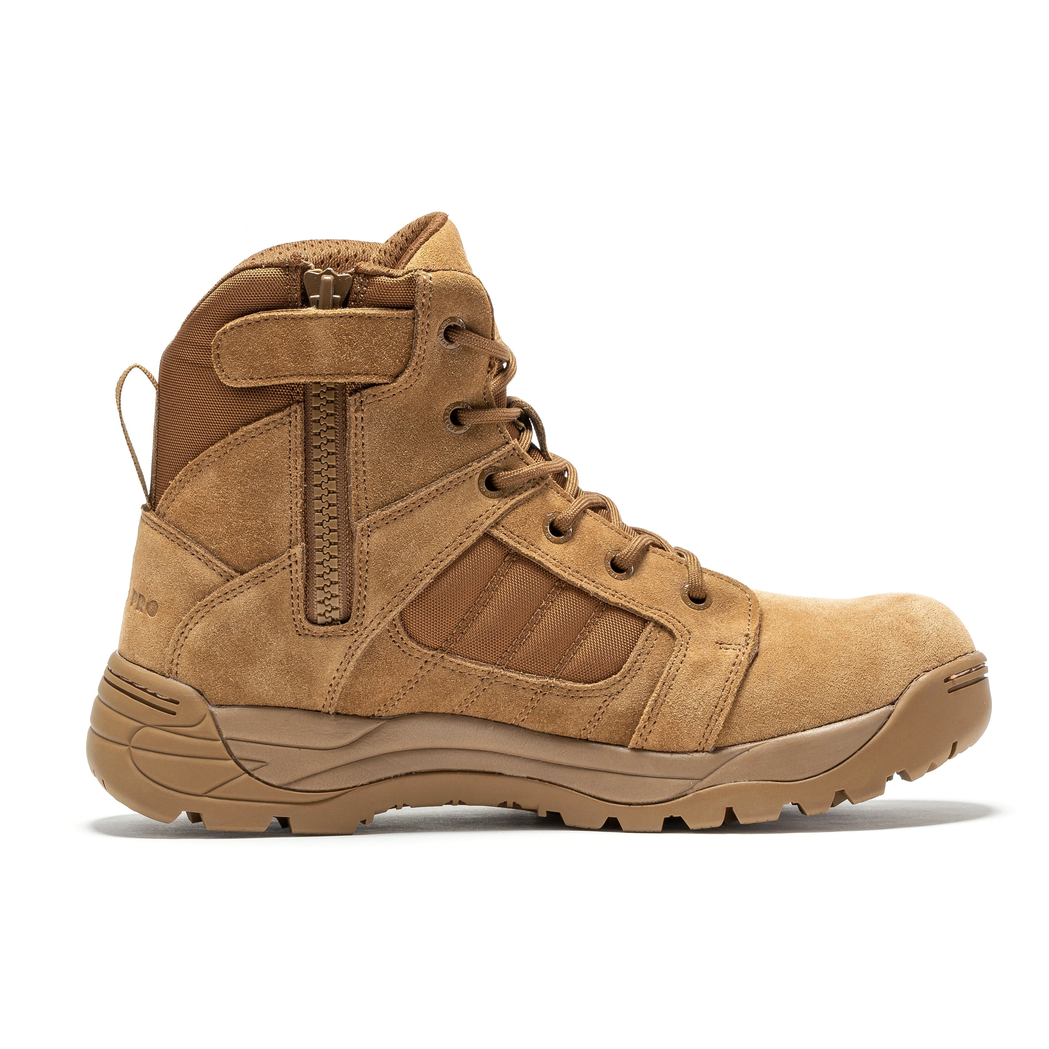 Botas Pro Coyote Men's 6 inch Side Zipper Rubber Sole Tactical Boots BMP111CT Rock Rooster Footwear Inc