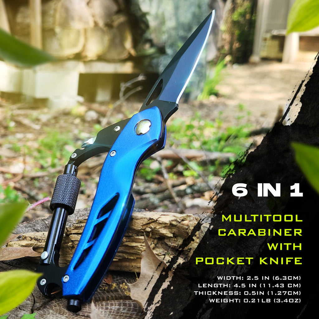 2-Pack Carabiner Knives — Clip-Access Multitool EDC