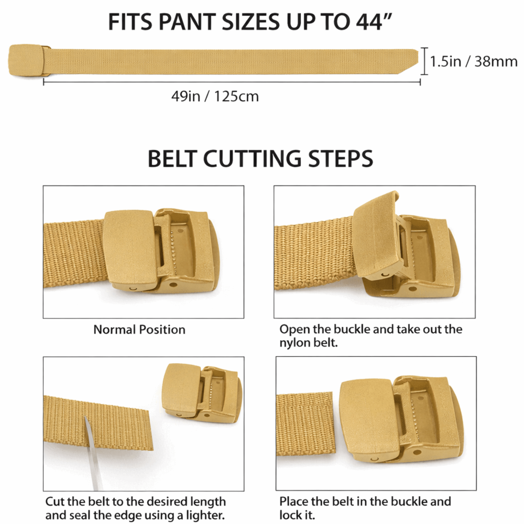 XGear Tactical Adjustable Nylon Belt with Plastic Buckle Jupiter Gear