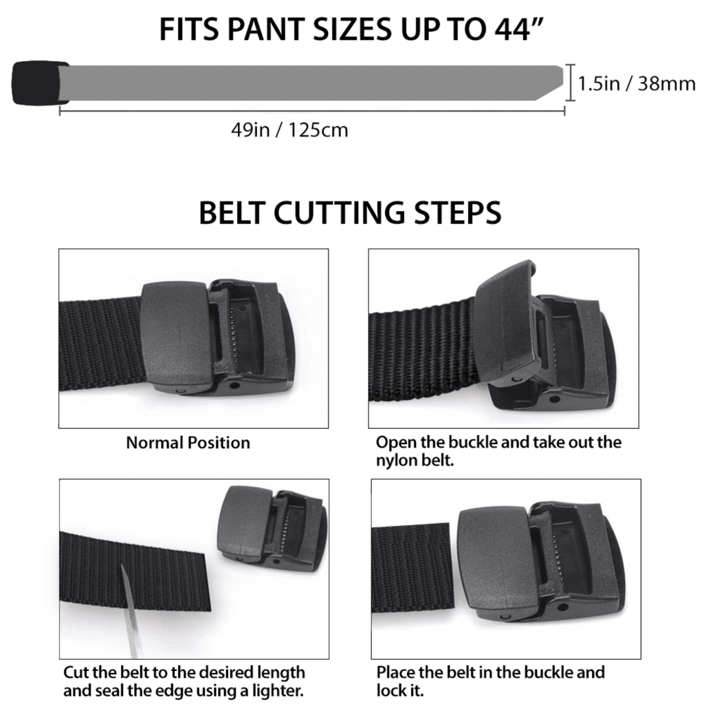 XGear Tactical Adjustable Nylon Belt with Plastic Buckle Jupiter Gear