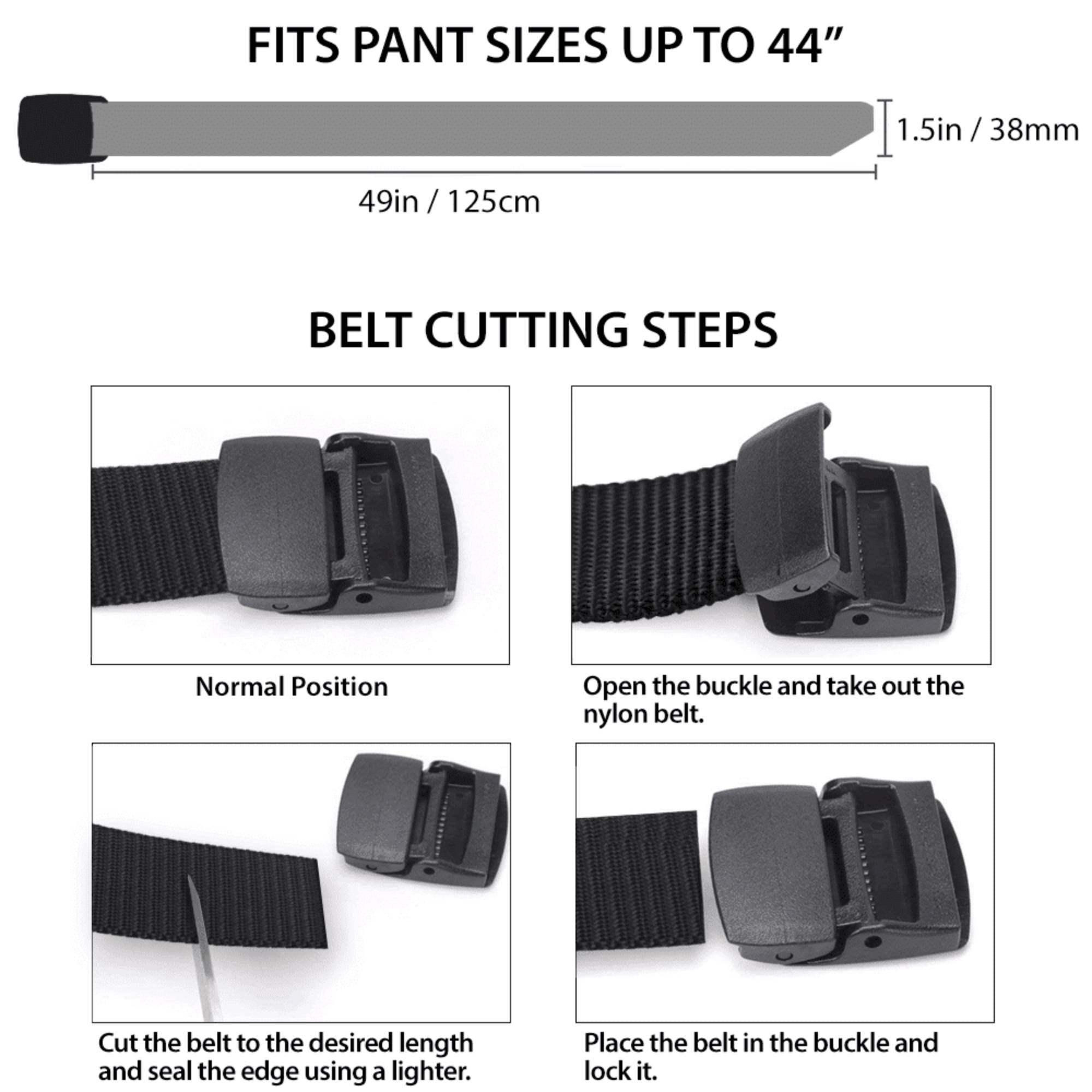 XGear Tactical Adjustable Nylon Belt with Plastic Buckle Jupiter Gear