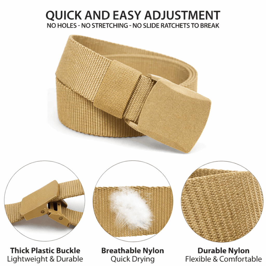 XGear Tactical Adjustable Nylon Belt with Plastic Buckle Jupiter Gear