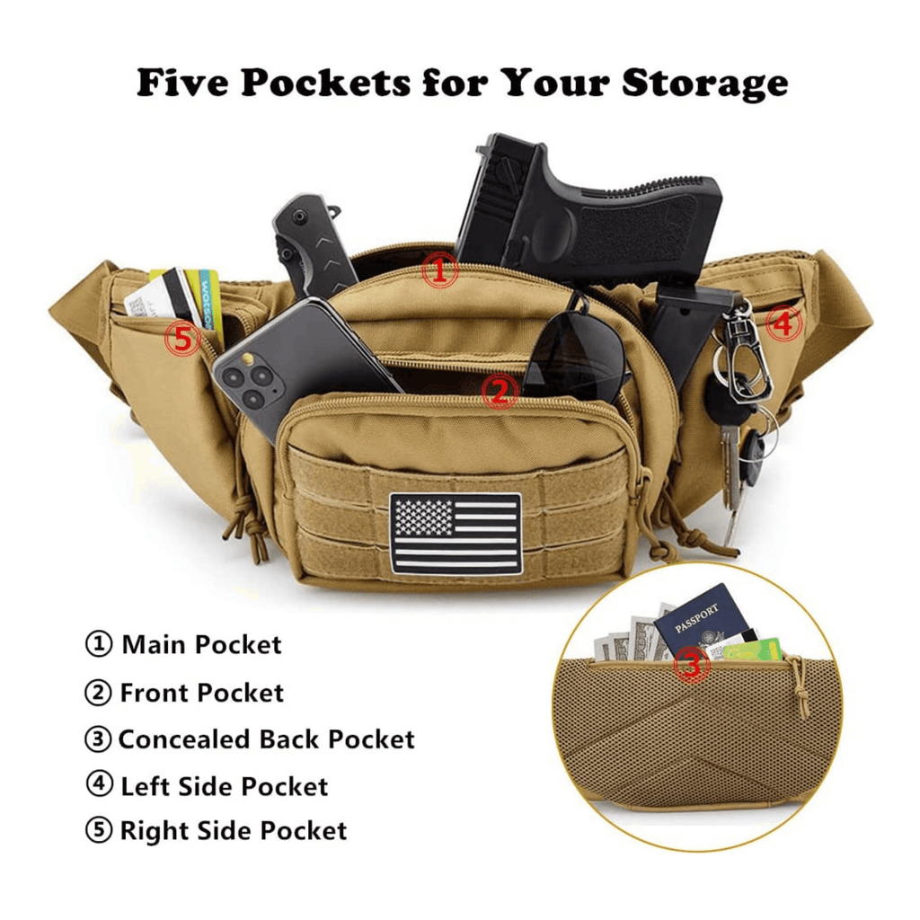 Tactical Waist Bag MOLLE EDC Pouch