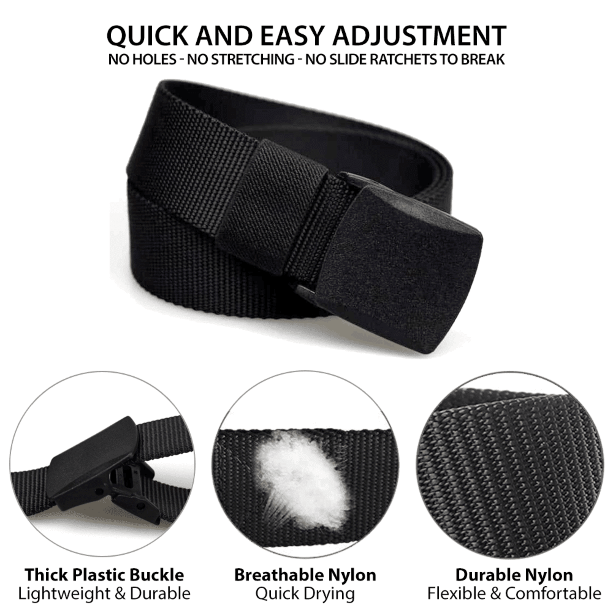 XGear Tactical Adjustable Nylon Belt with Plastic Buckle Jupiter Gear