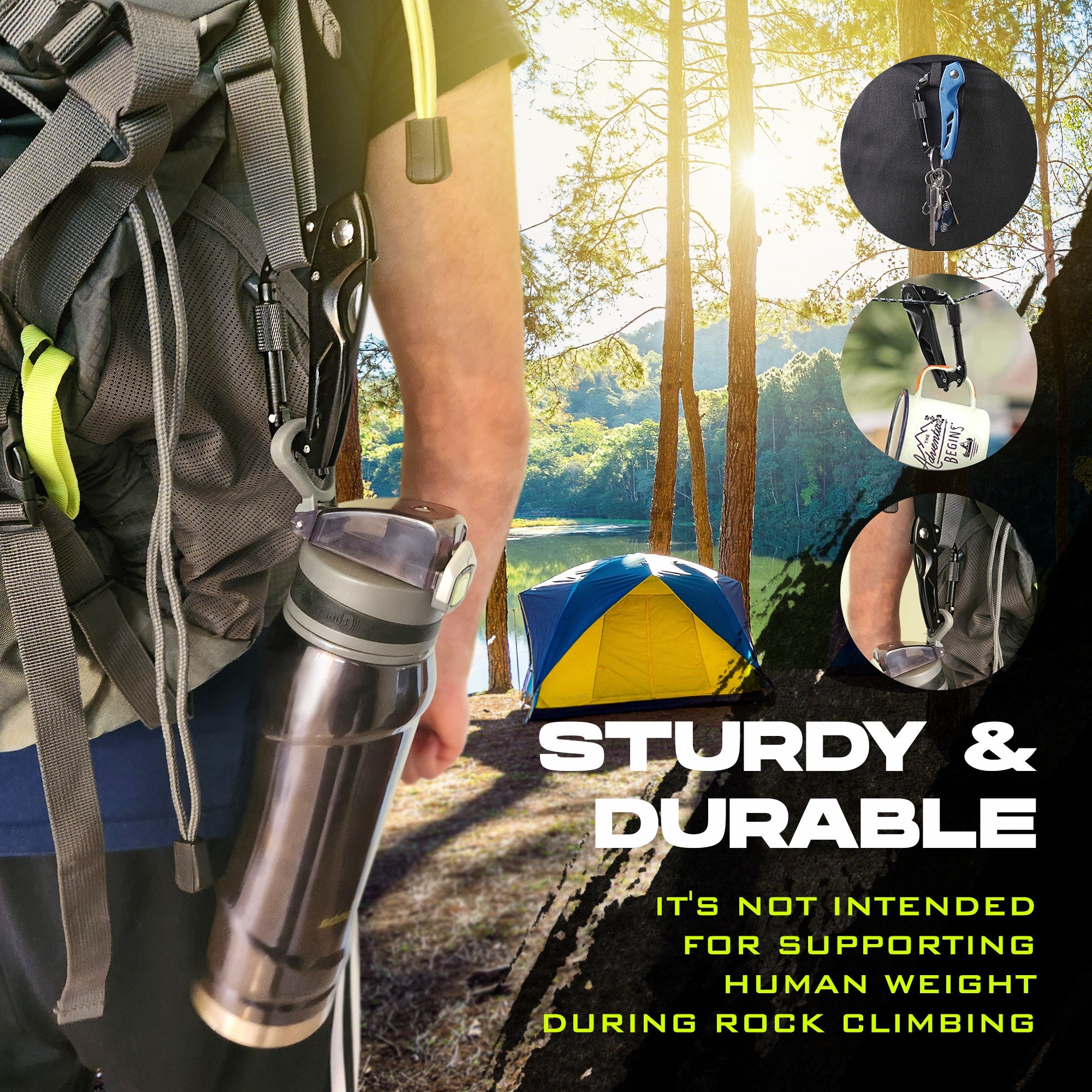 2-Pack Carabiner Knives — Clip-Access Multitool EDC