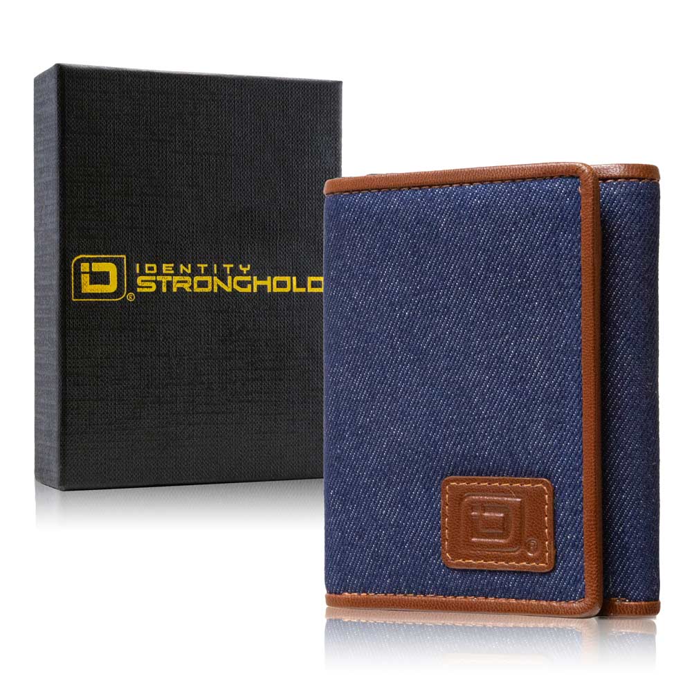Men's RFID Trifold Wallet 7 Slot with ID Window