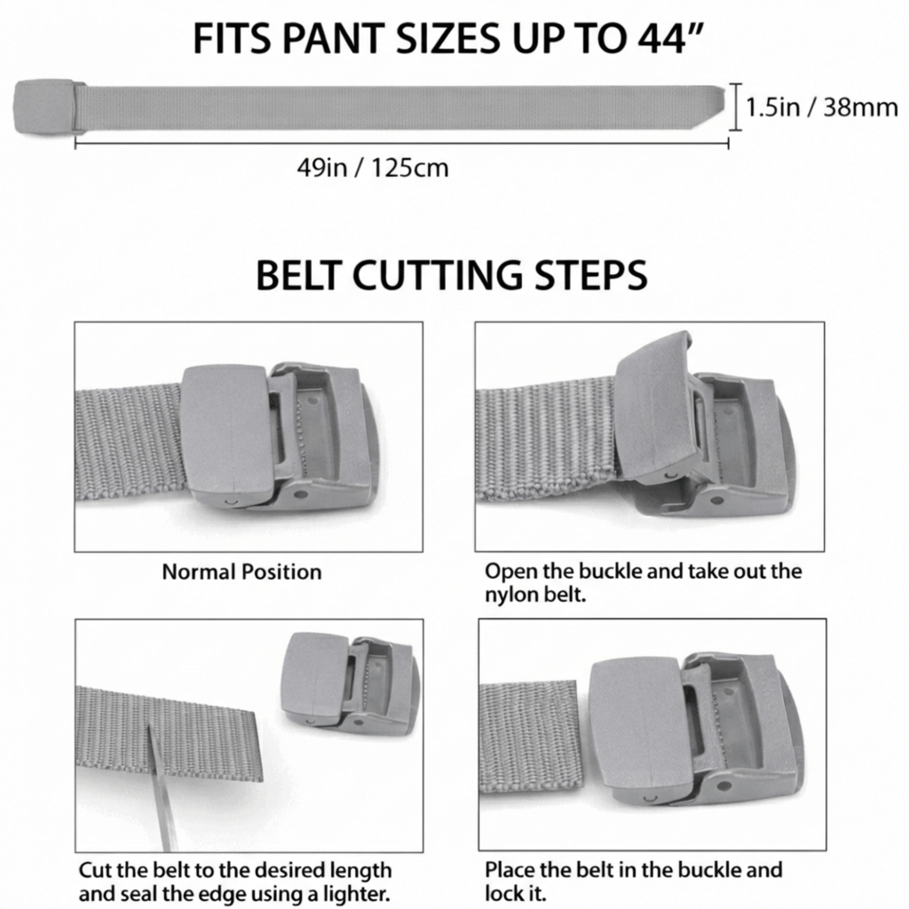 XGear Tactical Adjustable Nylon Belt with Plastic Buckle Jupiter Gear