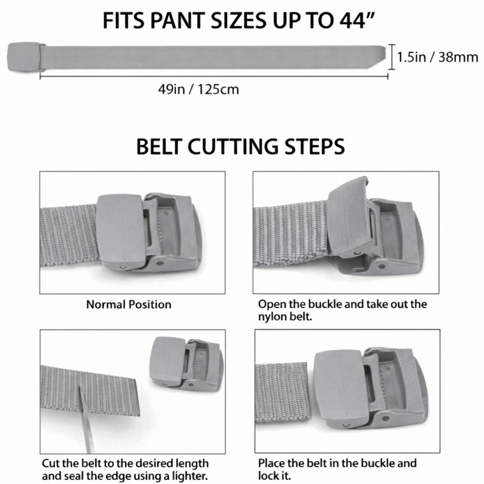 XGear Tactical Adjustable Nylon Belt with Plastic Buckle Jupiter Gear