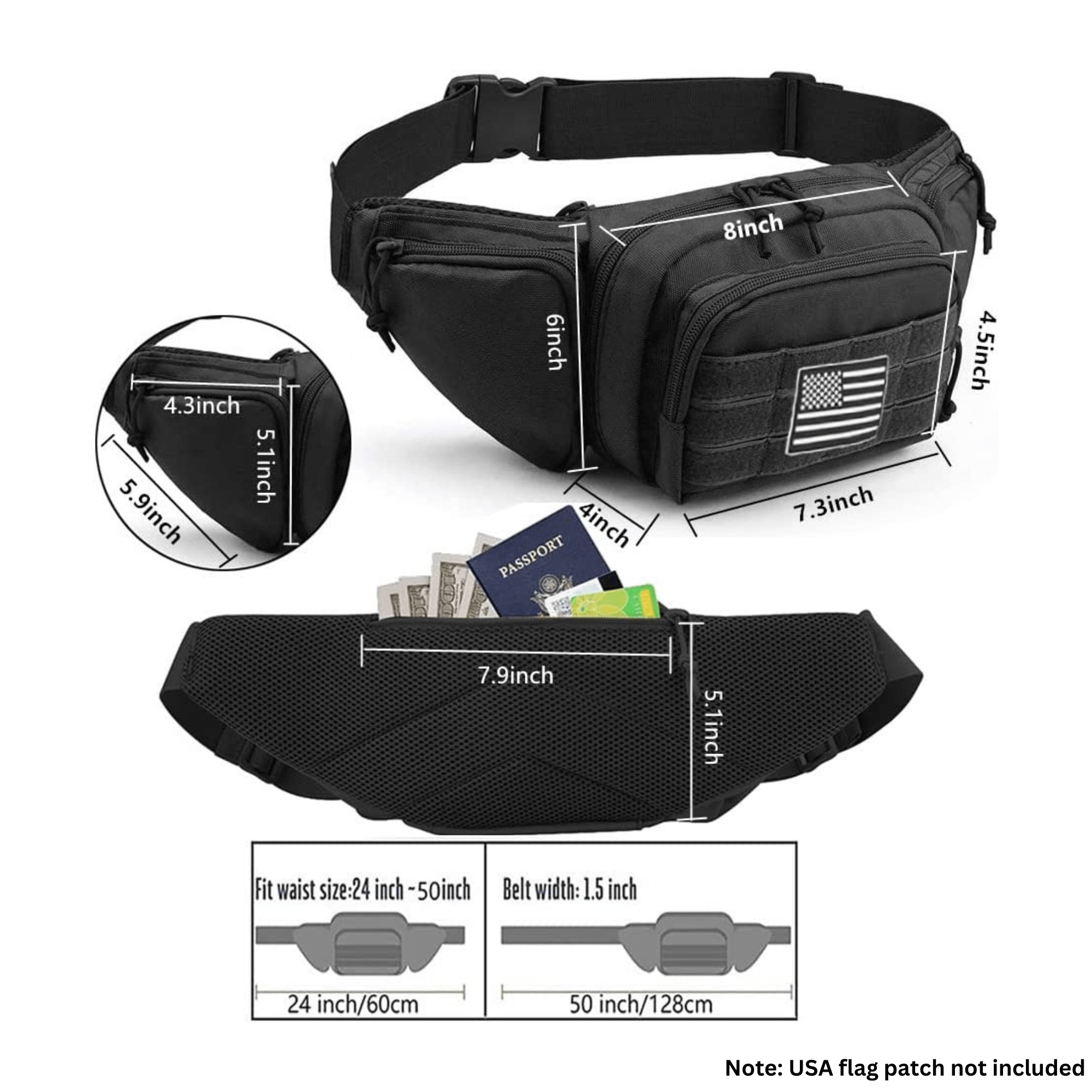 Tactical Waist Bag MOLLE EDC Pouch