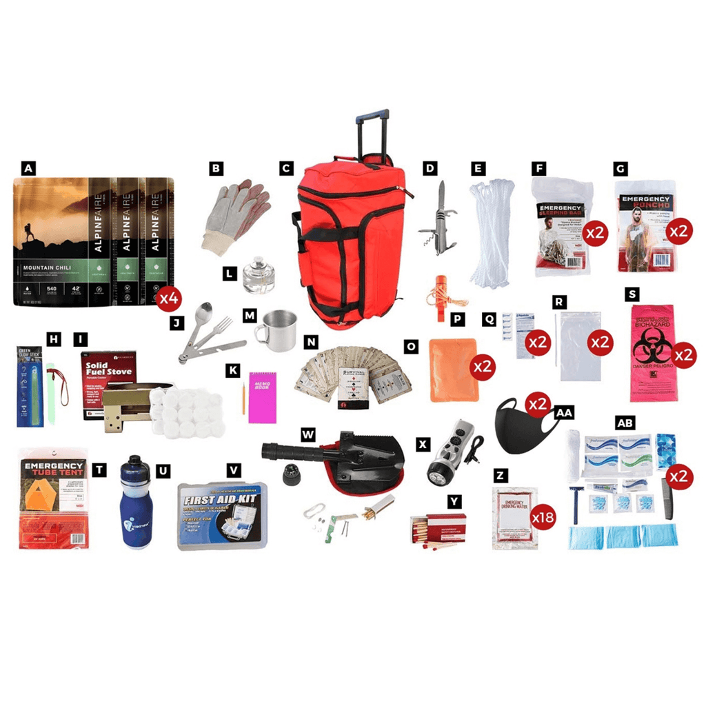 WSK 14-Day Deluxe Food Storage Emergency Survival Kit with Rolling Bag Jupiter Gear