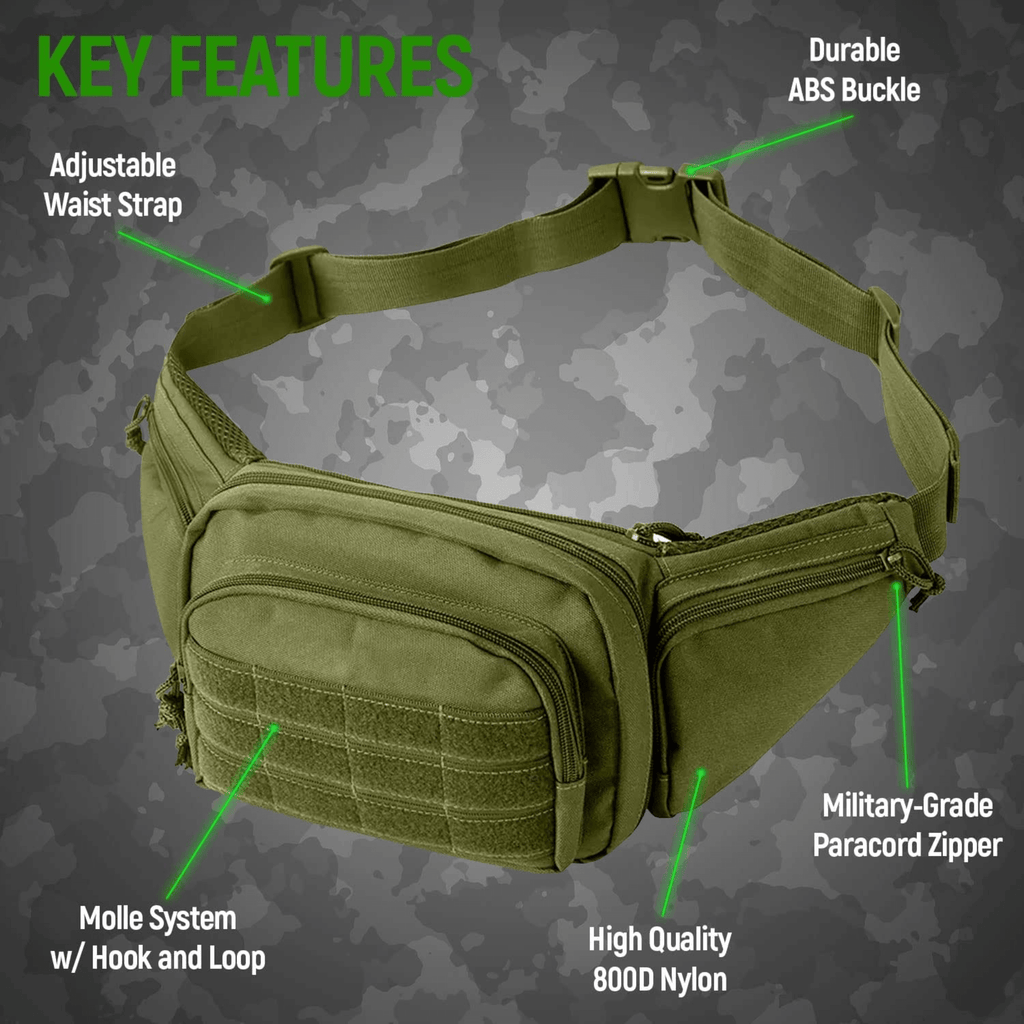 Tactical Waist Bag MOLLE EDC Pouch