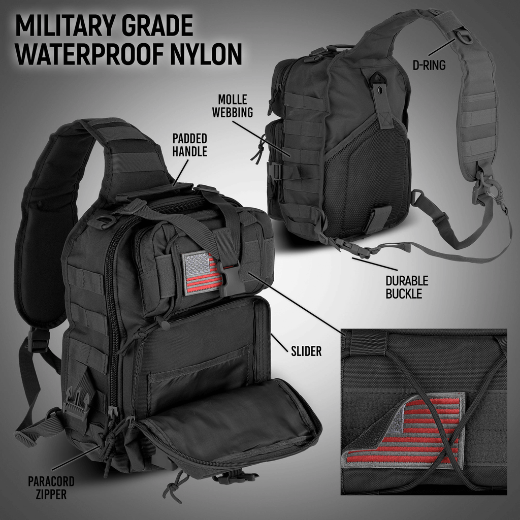 XGear Tactical 14L Range Sling Bag Backpack with Adjustable Strap Jupiter Gear