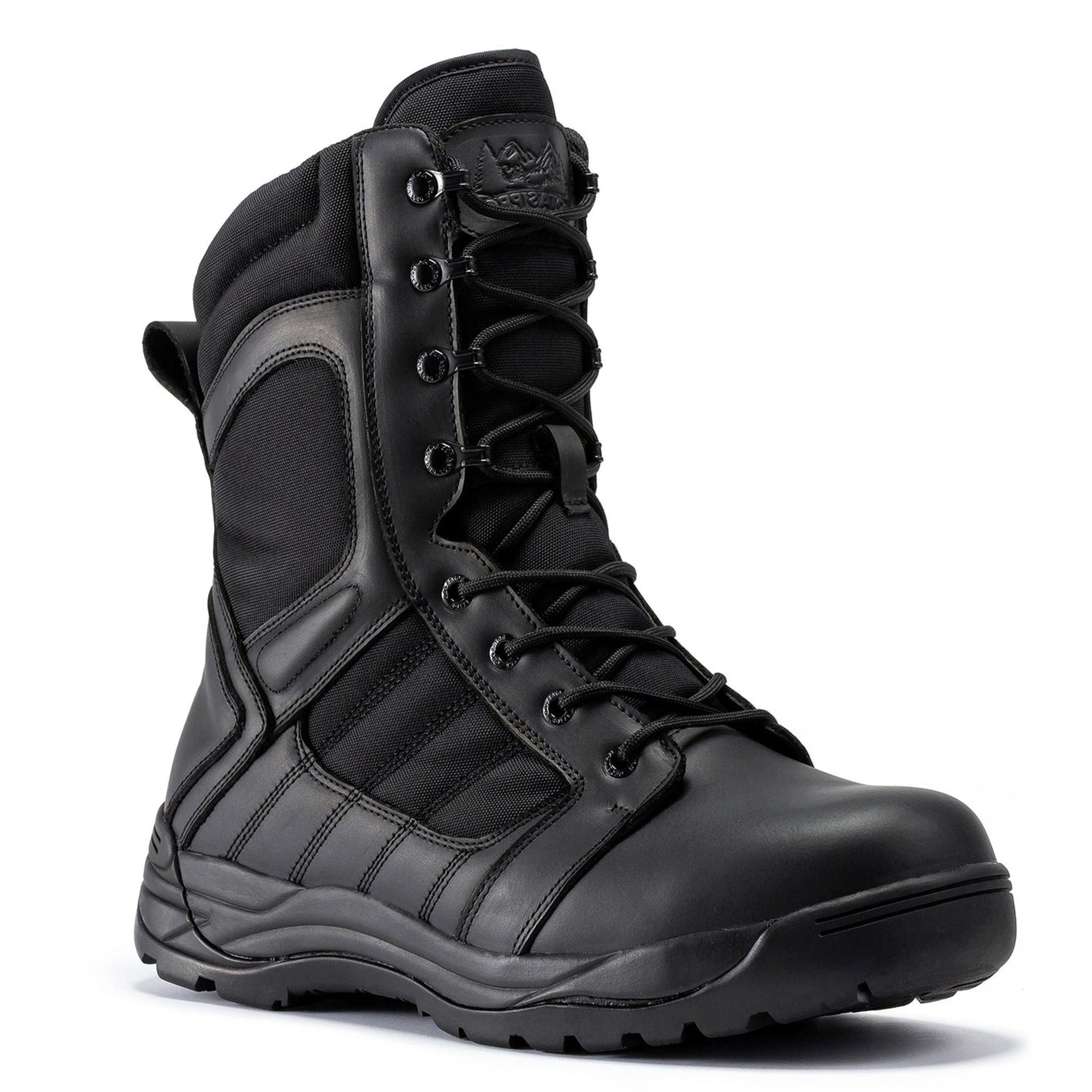 Botas Pro Black Men s 8 inch Side Zipper Rubber Sole Tactical Boots BMP110BK