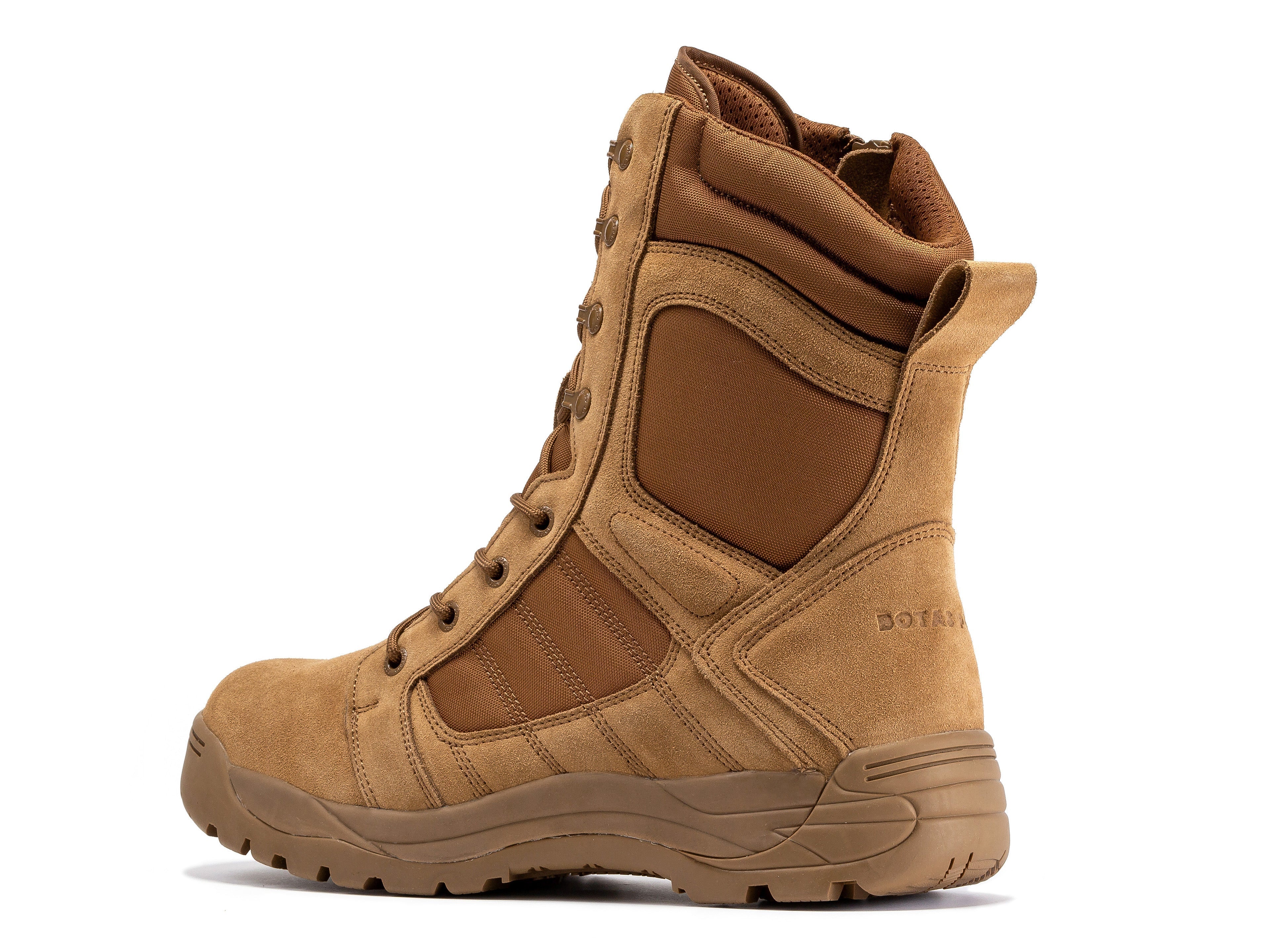 Botas Pro Coyote Men's 8 inch Side Zipper Rubber Sole Tactical Boots BMP110CT Rock Rooster Footwear Inc
