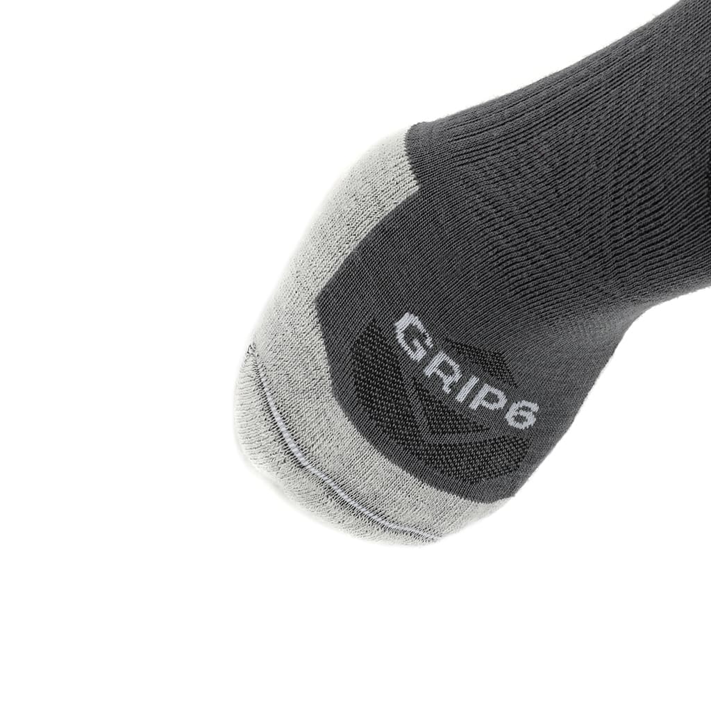 GRIP6 Basalt Merino Wool Run No Show Sock — 8 Pairs, USA-Made
