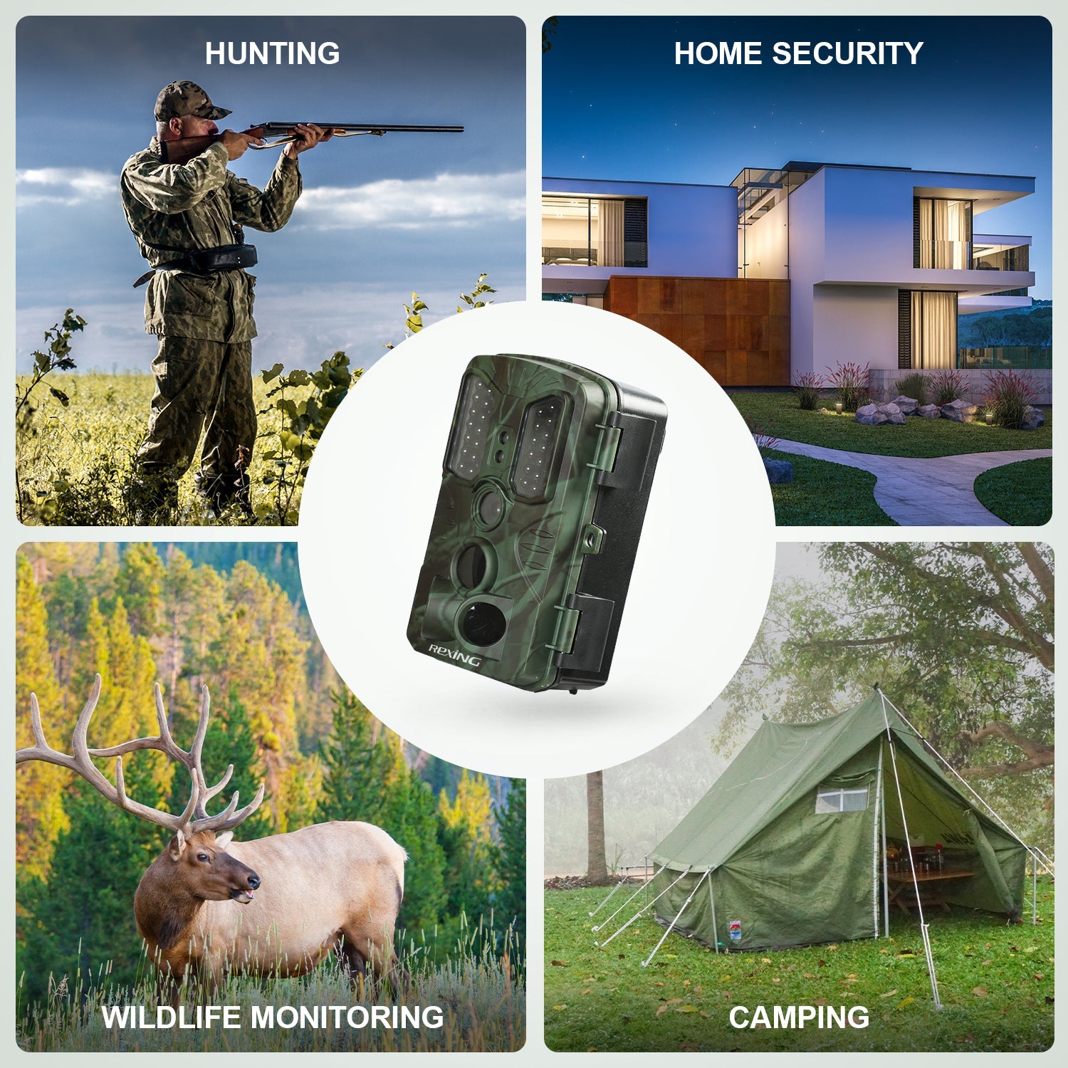 Rexing H1 Blackhawk Night Vision Trail Camera — Full HD 1080p
