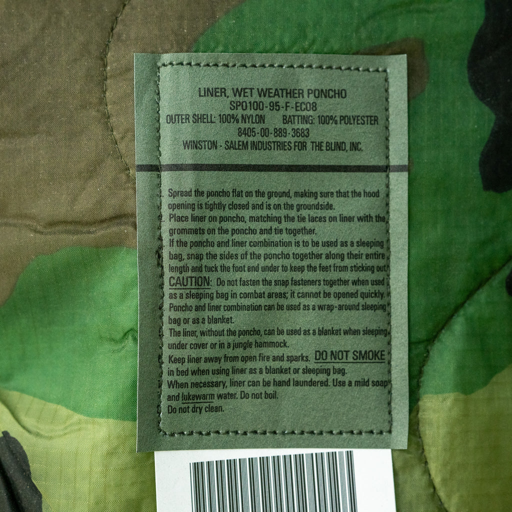 Unissued USGI M81 Woodland Poncho Liner/Woobie Americana Pipedream Apparel