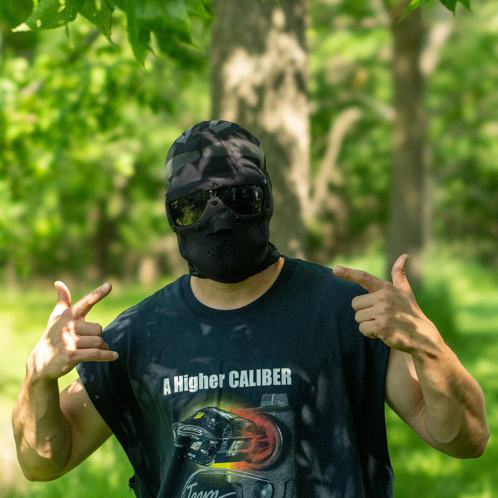 SwissEye Black Neoprene Mask w/Ballistic Smoke Lenses Americana Pipedream Apparel