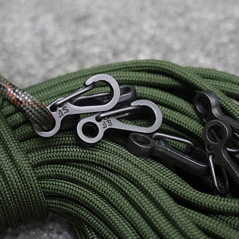 EDC Paracord Snap Carabiner Clips — 10-Pack