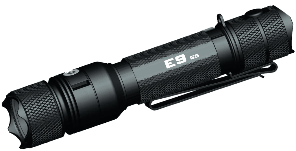E9 GEN5 Long Throw- 3,000 Lumen  388 Meter  Tactical EDC Flashlight Powertac