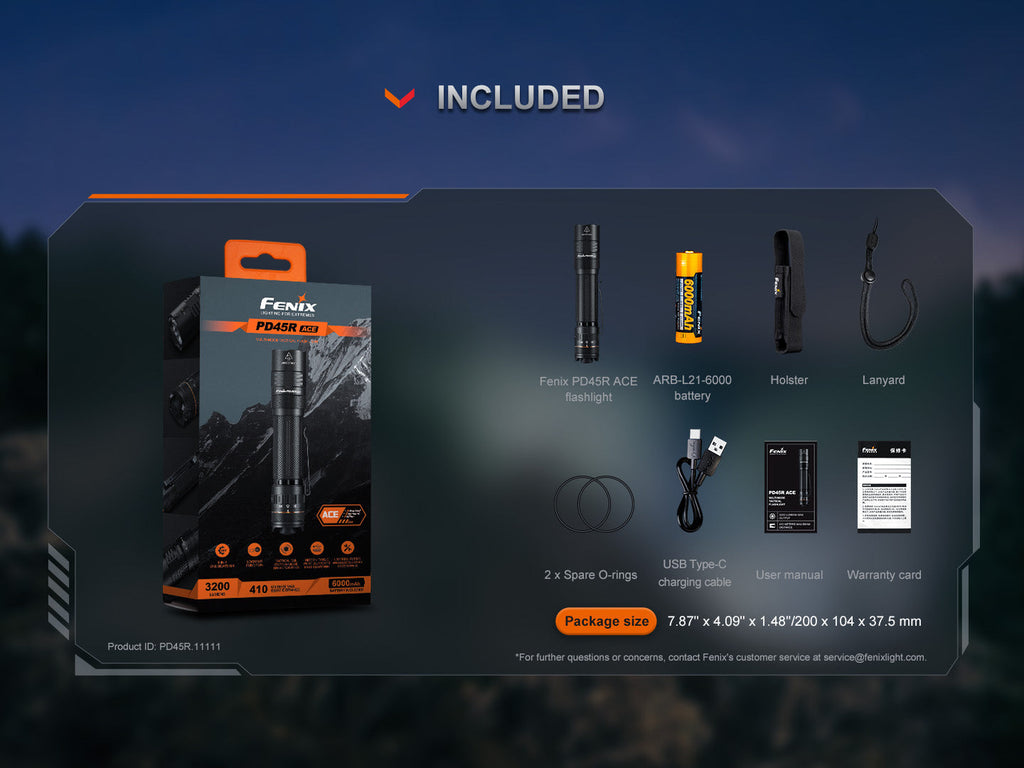 Fenix PD45R ACE Multi-Mode Tactical Flashlight Fenix Store