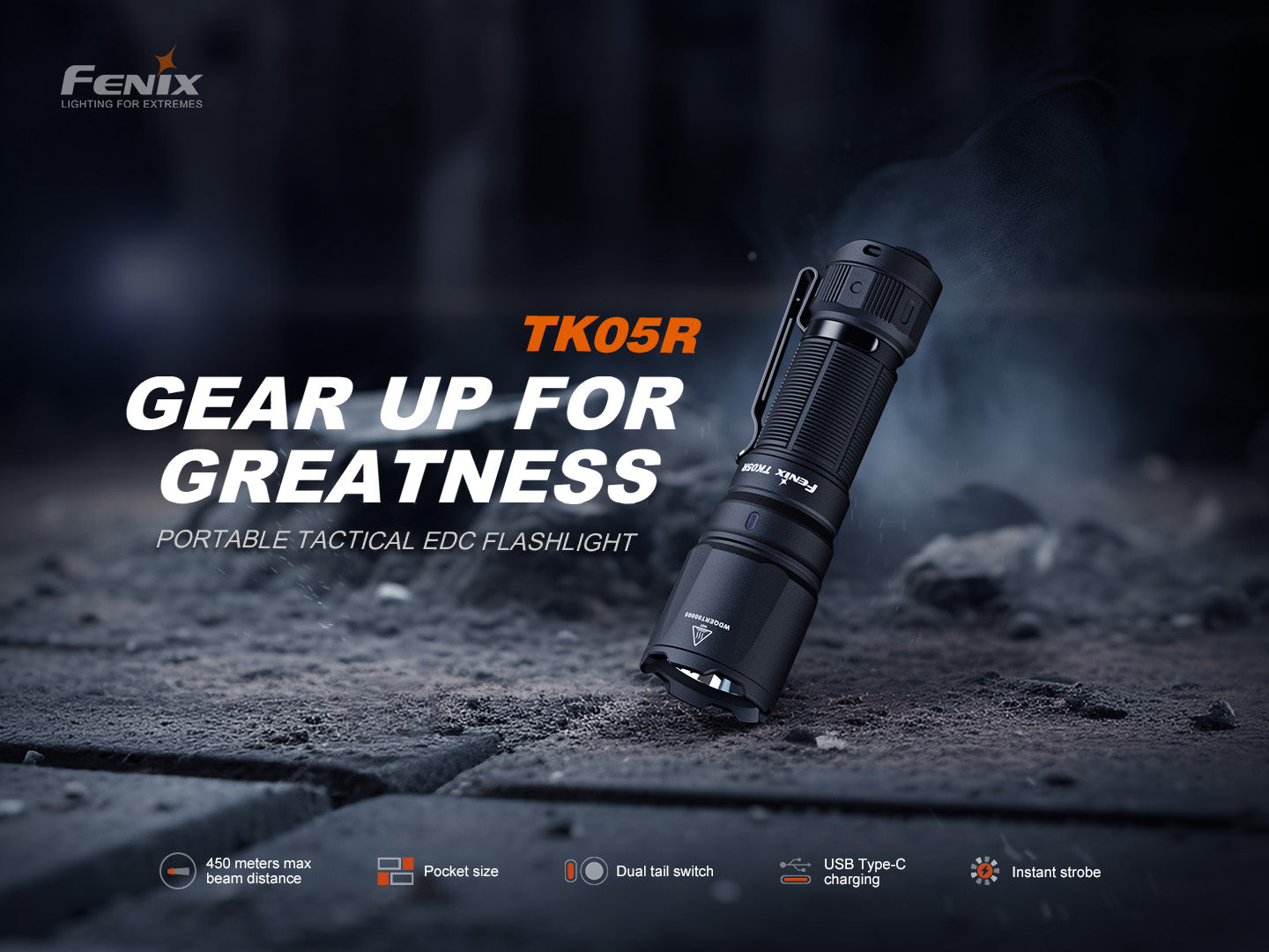 Fenix TK05R Compact Tactical EDC Flashlight Fenix Store