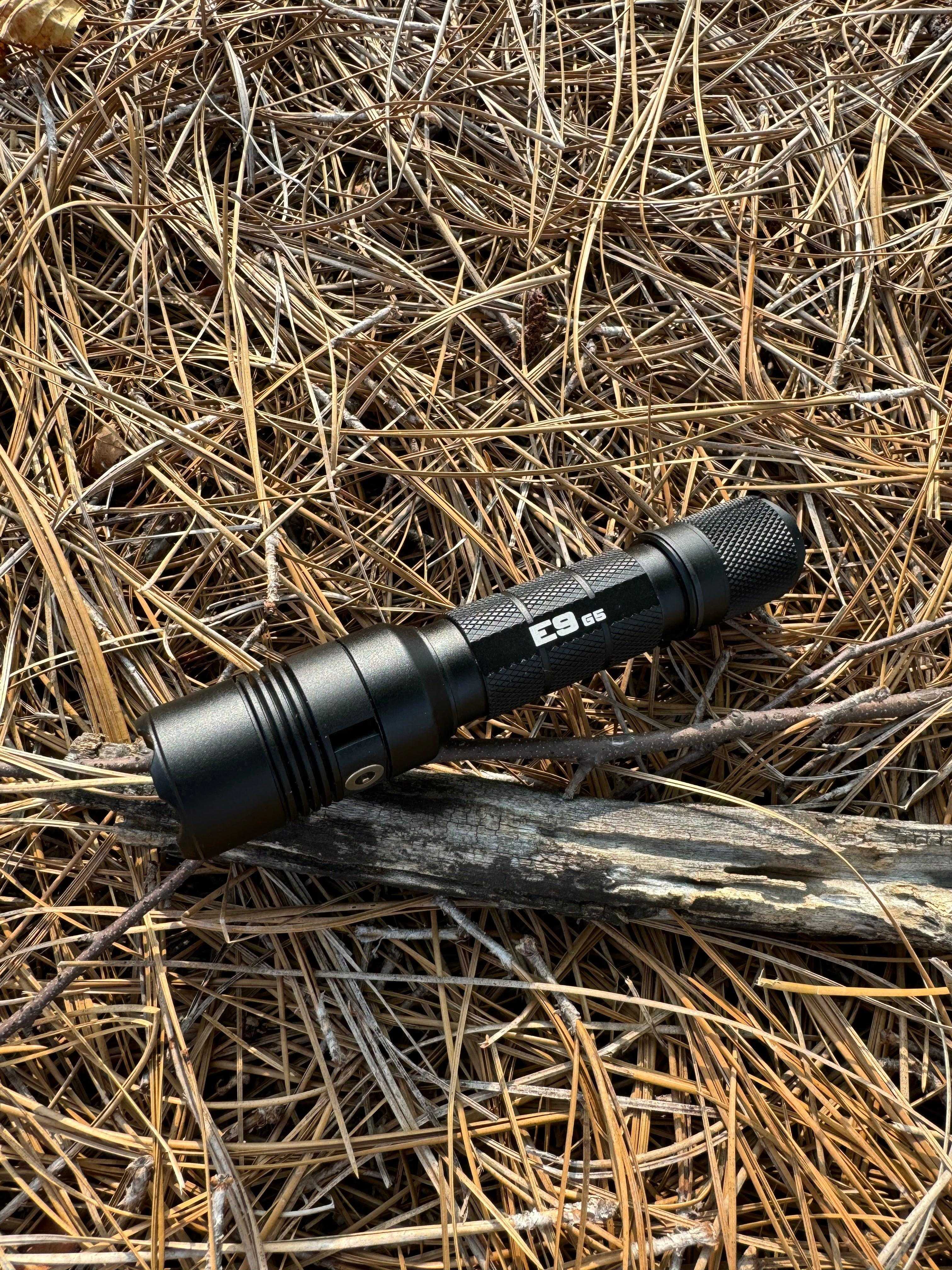 E9 GEN5 Long Throw- 3,000 Lumen  388 Meter  Tactical EDC Flashlight Powertac
