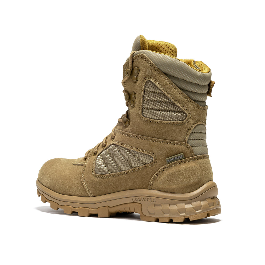 ROCKROOSTER Burano Coyote 8 inch Suede Leather Waterproof Tactical & Military Boots AB540 Rock Rooster Footwear Inc