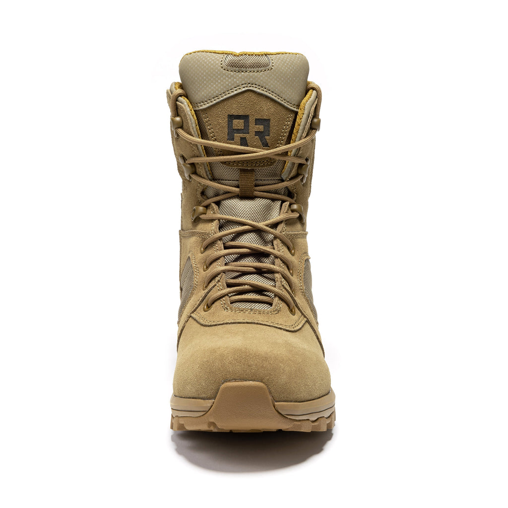 ROCKROOSTER Burano Coyote 8 inch Suede Leather Waterproof Tactical & Military Boots AB540 Rock Rooster Footwear Inc