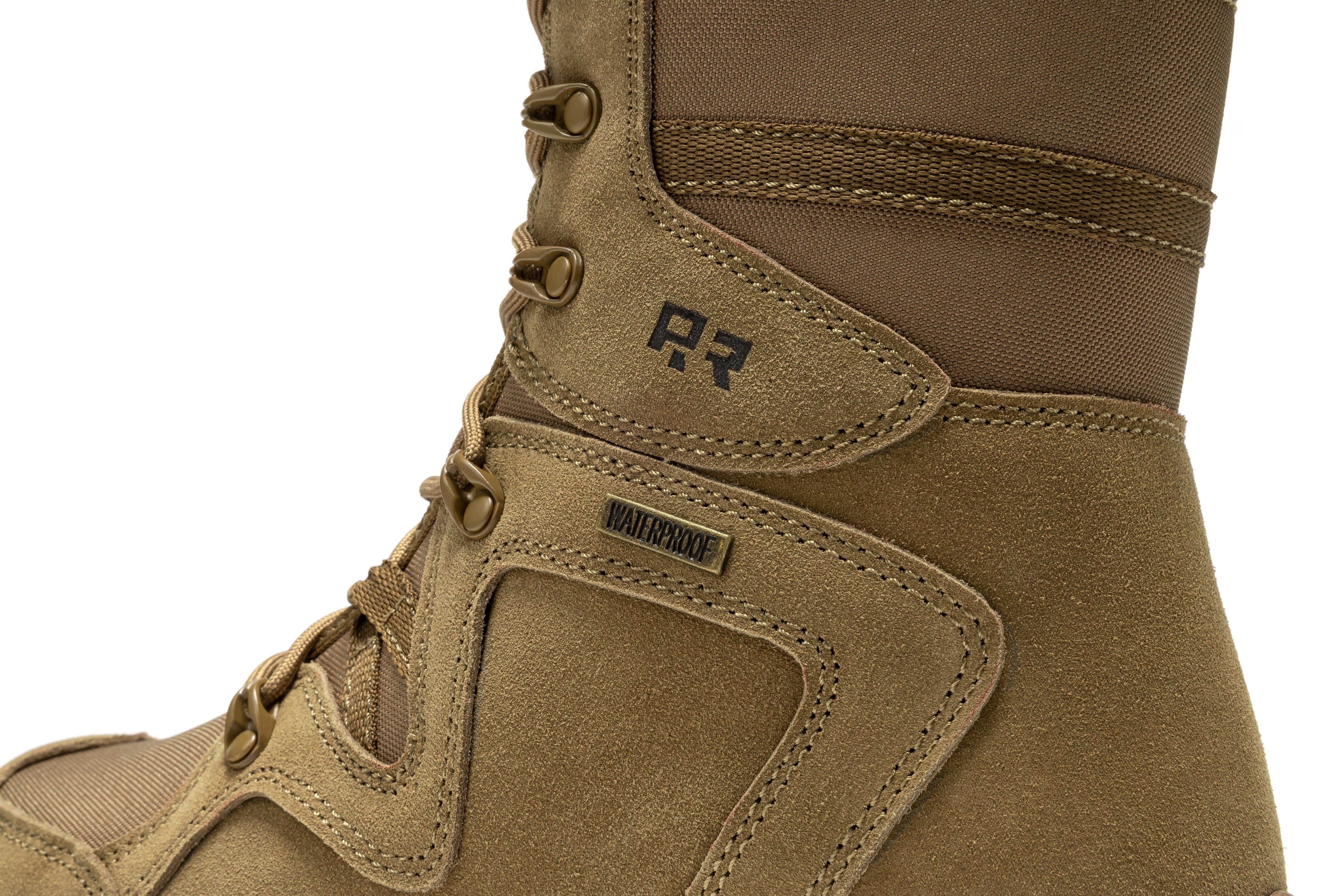 ROCKROOSTER Colmar Coyote 8 inch Suede Leather Waterproof Tactical & Military Boots AB520 Rock Rooster Footwear Inc