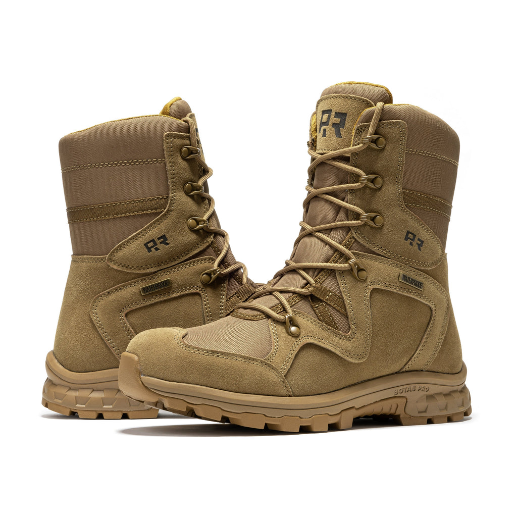 ROCKROOSTER Colmar Coyote 8 inch Suede Leather Waterproof Tactical & Military Boots AB520 Rock Rooster Footwear Inc