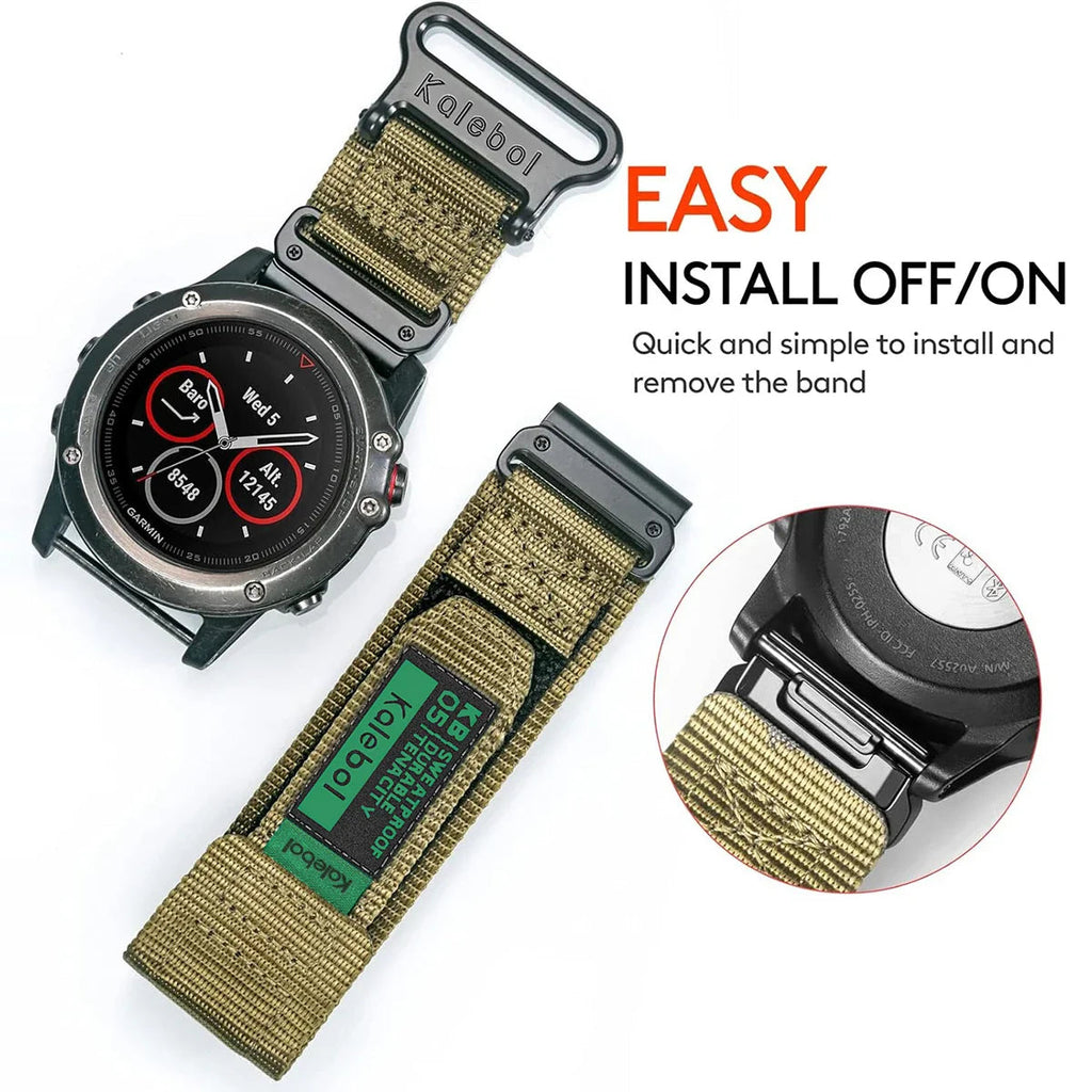Garmin Nylon Loop Strap - Breathable Tactical Sports Band BandsCo Straps