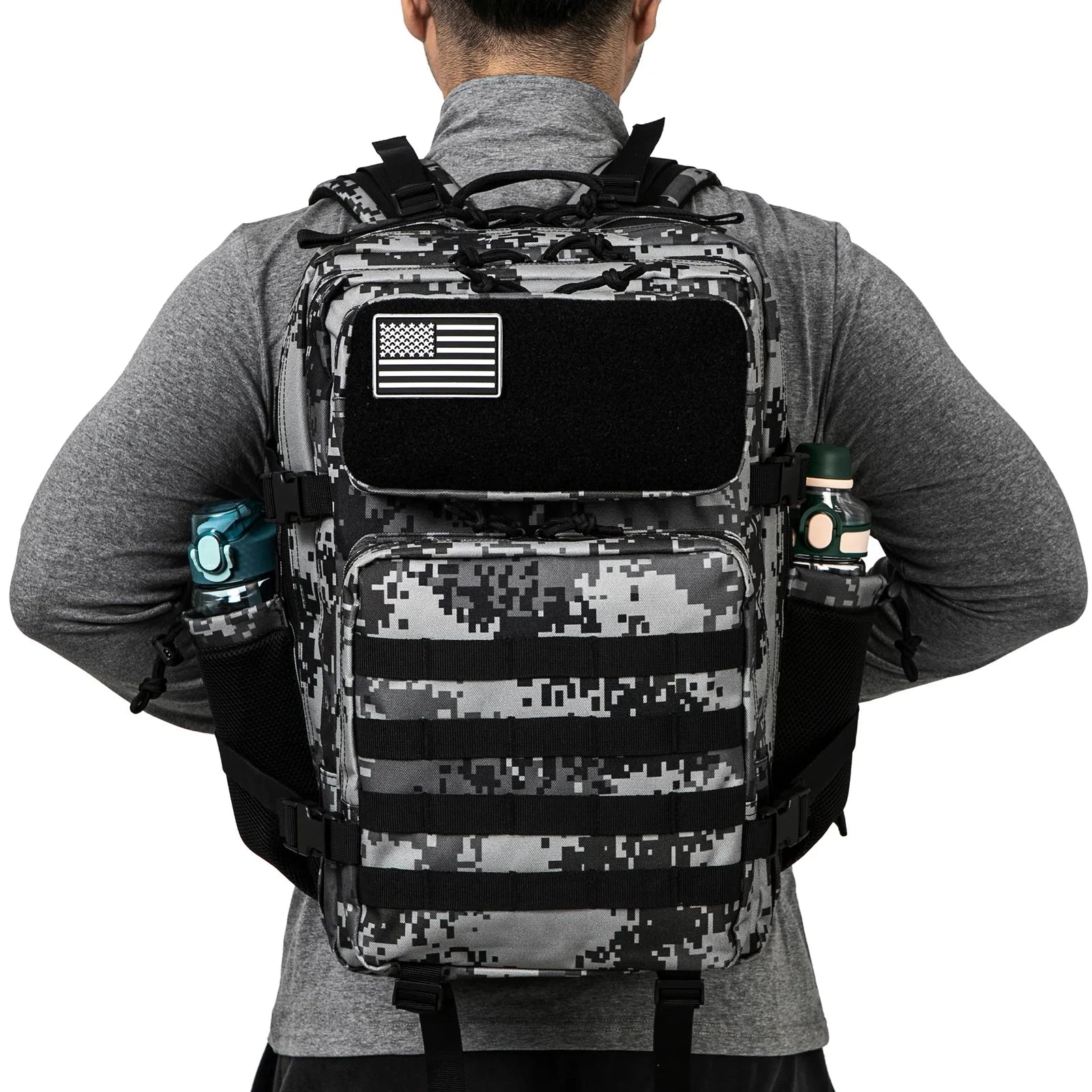45L Tactical Backpack survival Bag Hunting MOLLE Backpack GYM For Men EDC Outdoor Hiking Rucksack Witch Bottle Holder Dabfavshop