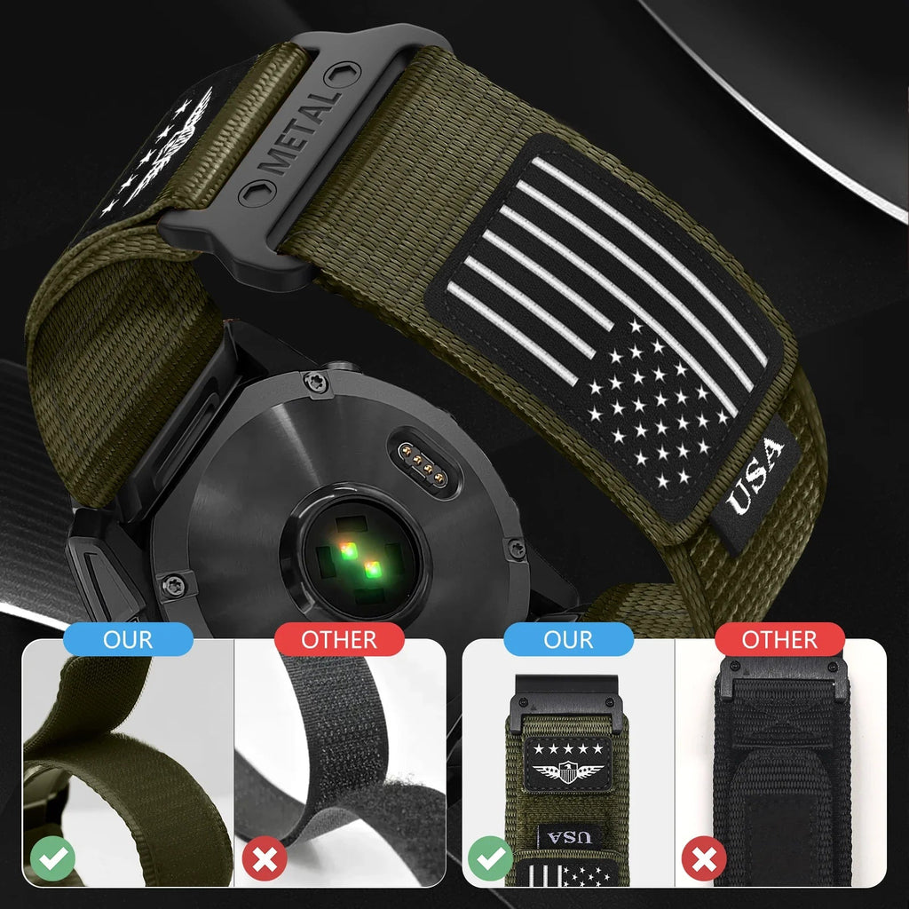 Garmin Fenix Nylon Strap - Tough, Tactical, QuickFit Band BandsCo Straps