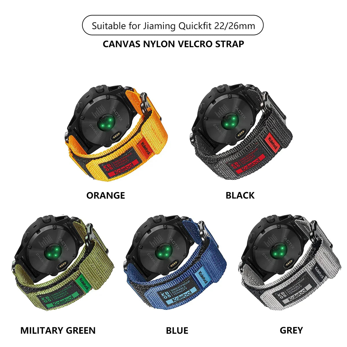 Garmin Nylon Loop Strap - Breathable Tactical Sports Band BandsCo Straps