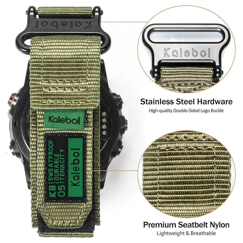Garmin Nylon Loop Strap - Breathable Tactical Sports Band BandsCo Straps