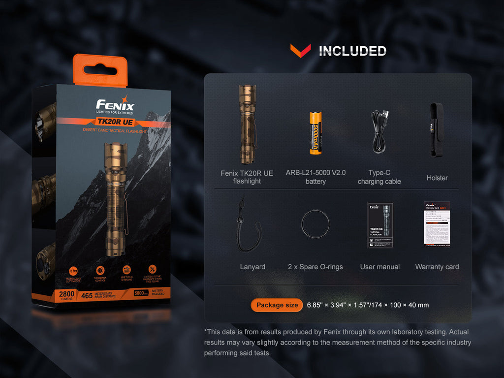 Fenix TK20R UE Tactical LED Flashlight - 2800 Lumens Fenix Store