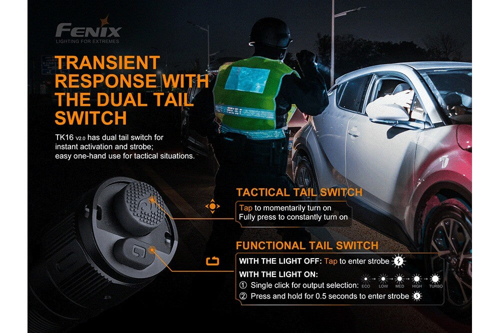 Fenix TK16 V2.0 Tactical Flashlight - 3100 Lumens Fenix Store