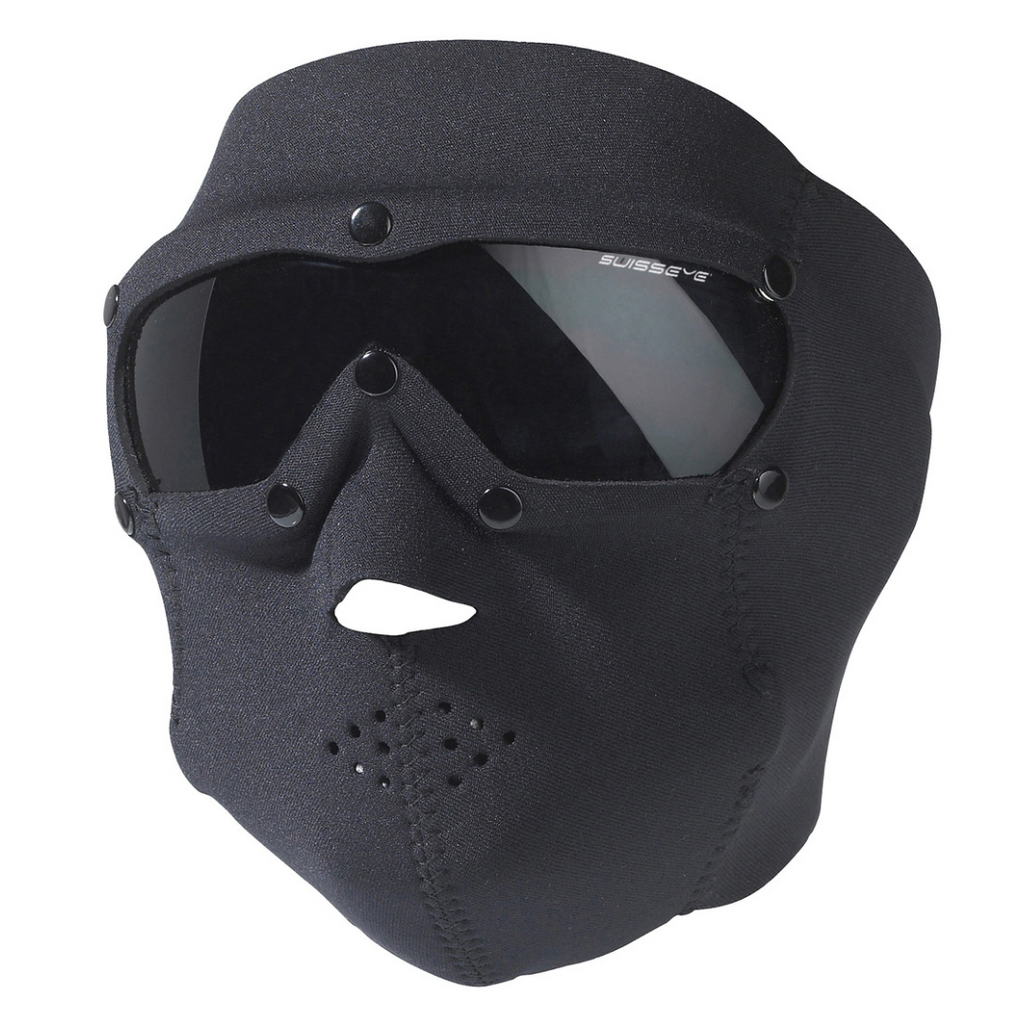 SwissEye Black Neoprene Mask w/Ballistic Smoke Lenses Americana Pipedream Apparel